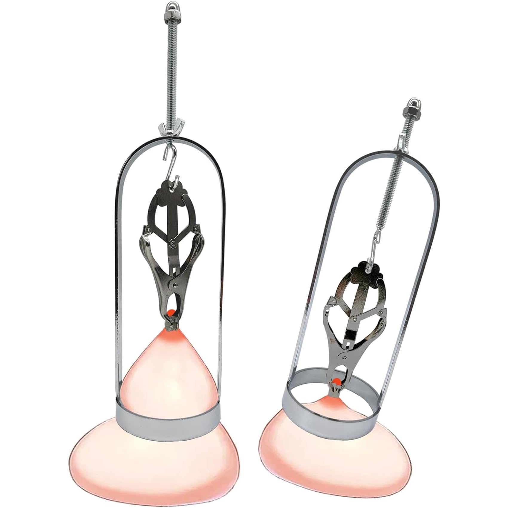 Adjustable Metal Nipple Clamps for Women - BDSM Nipple Clips, Non-Piercing Beginner Nipple Rings with Clitoris Pressure - Adult Sex Toys for Couples & Sensual Play, Perfect for BDSM, Roleplay & Spicing Up the Bedroom