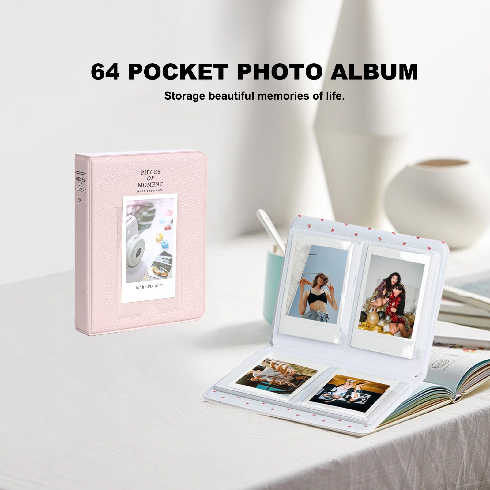 11 in 1 Accessories Kit for Fujifilm Instax Mini 12 Camera - Includes Camera Case, Photo Album, DIY Sticker, Wall Hanging Frame & Tabletop Frame (Blossom Pink) - Perfect for Travel, Parties, Home Decor & Instant Photo Gifts