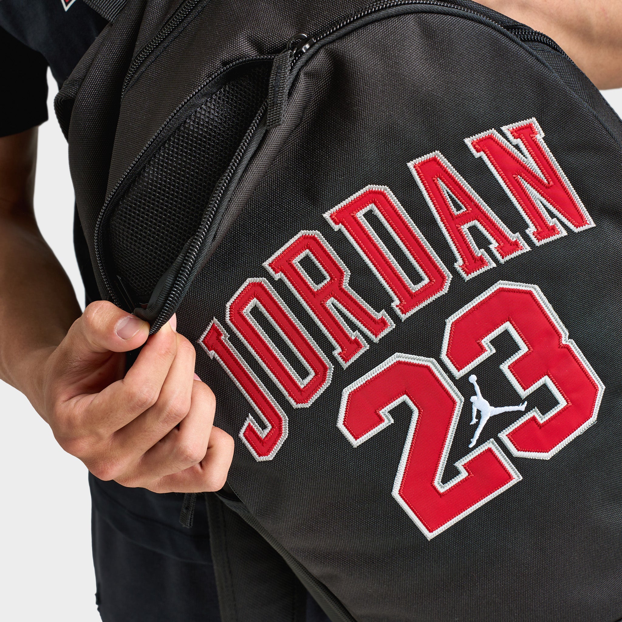 Jordan 23 Jersey Backpack (27L) - Black - Durable Basketball Backpack for School, Gym & Travel - Official NBA Licensed Sports Bag
