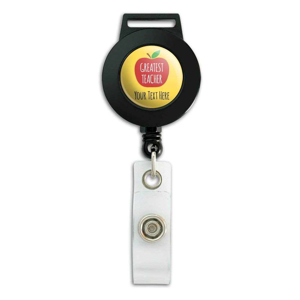 Custom Teacher Apple Lanyard ID Holder - Perfect for School & Office