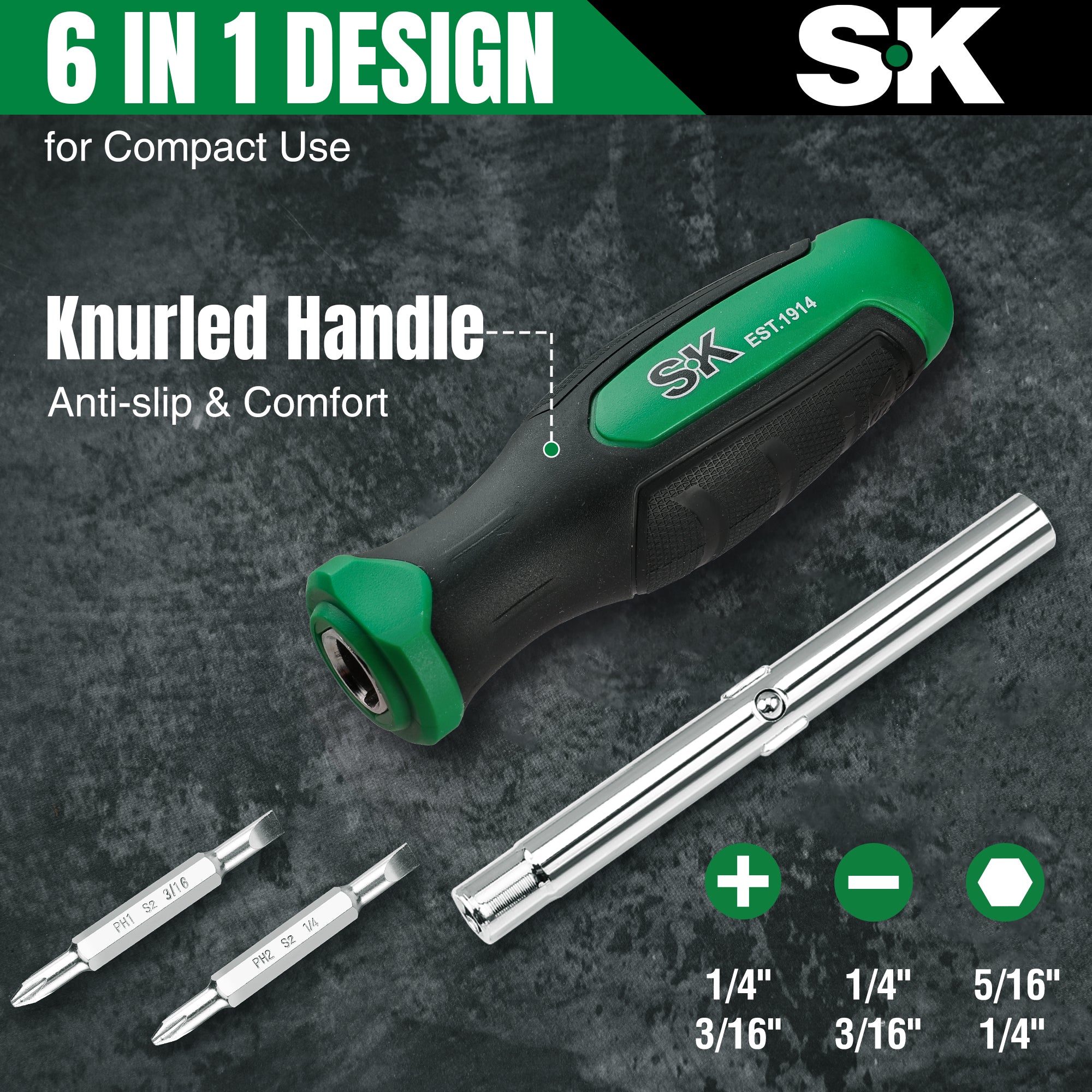 6 in 1 Multi-Function Screwdriver Set with Magnetic Tips - Perfect for Home Repairs, Electronics, and DIY Projects