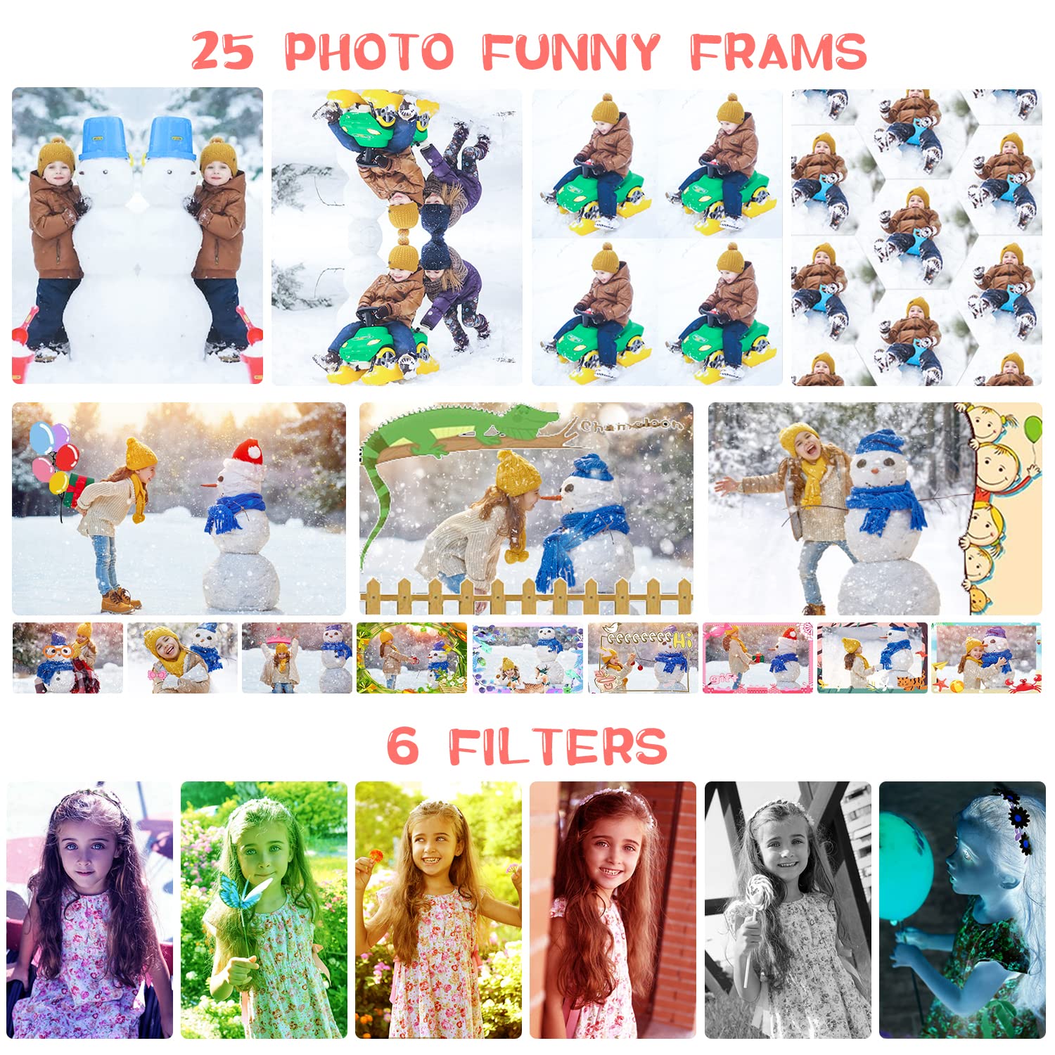 Kids Digital Camera with 180° Flip Lens - 2.4