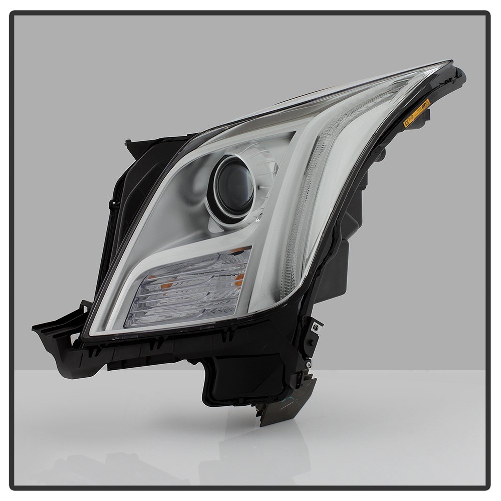 HID AFS Headlights for Cadillac XTS 2013-2015 - OEM Style Replacement Headlights with Chrome Housing & Clear Lens - Perfect for Night Driving & Enhanced Visibility