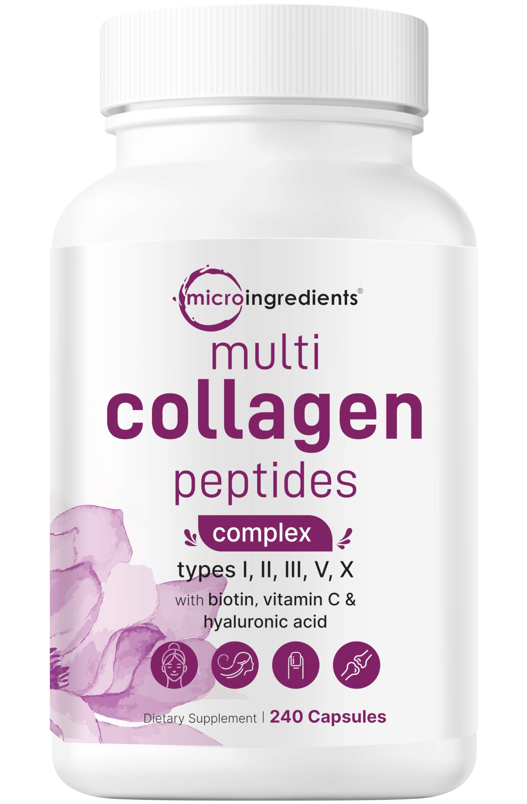 Micro Ingredients Multi Collagen Complex for Women & Hair Growth Vitamins - 2 Pack Bundle | Grass-Fed Collagen Peptides Supplement | 14-in-1 Advanced Hair, Skin & Nail Support | Perfect for Daily Beauty Routine & Post-Workout Recovery