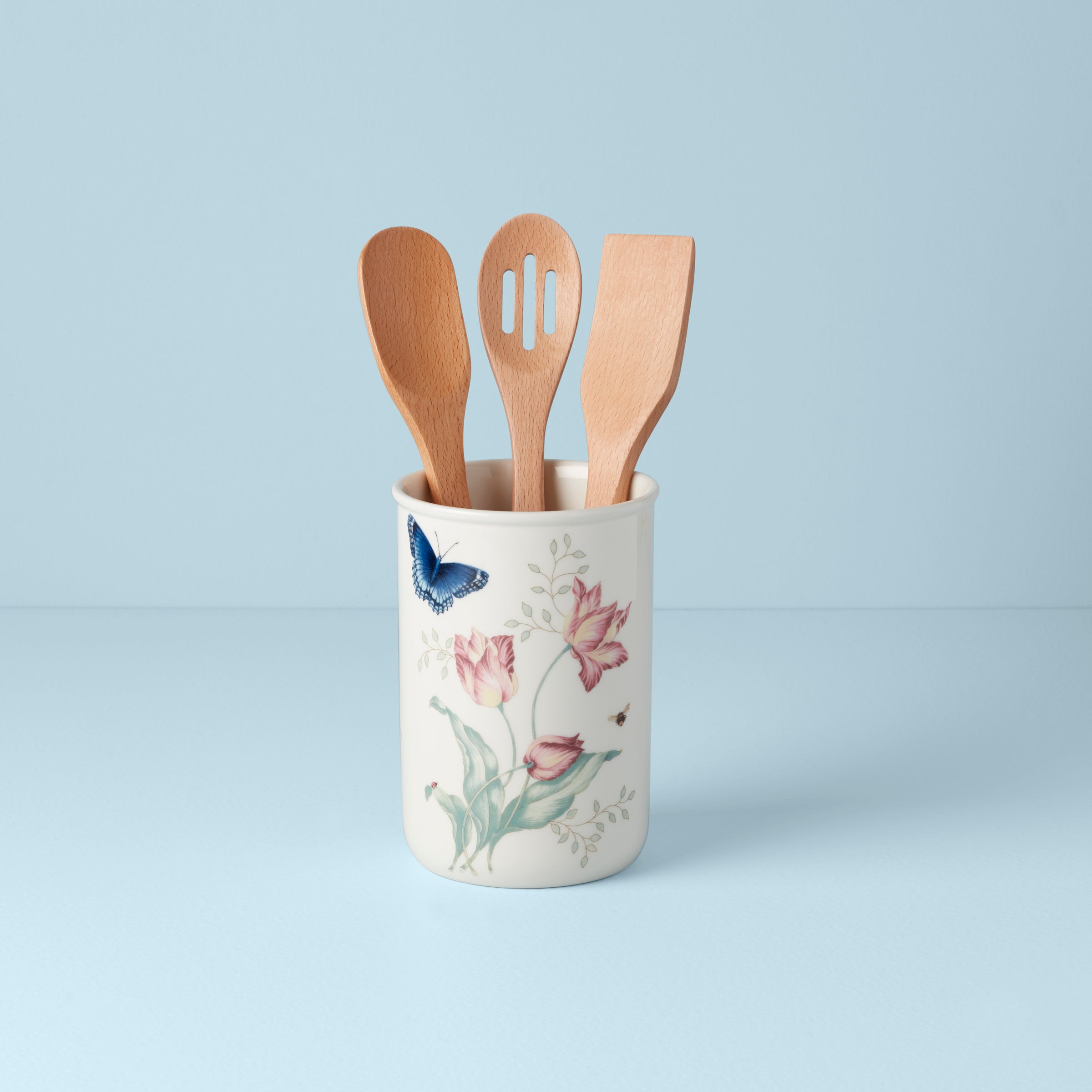 Butterfly Meadow 4-Piece Kitchen Utensil Holder Set - Stylish Countertop Organizer for Spoons, Forks & Cooking Tools - Perfect for Home, Restaurant & Office Use