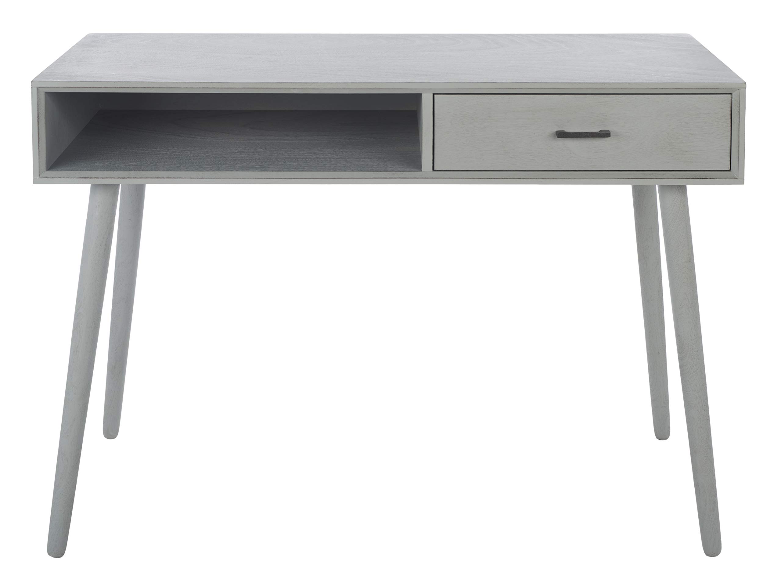 SAFAVIEH Home Collection Remy Distressed Grey 1-Drawer Writing Desk - Vintage Style Home Office Furniture for Small Spaces & Bedrooms