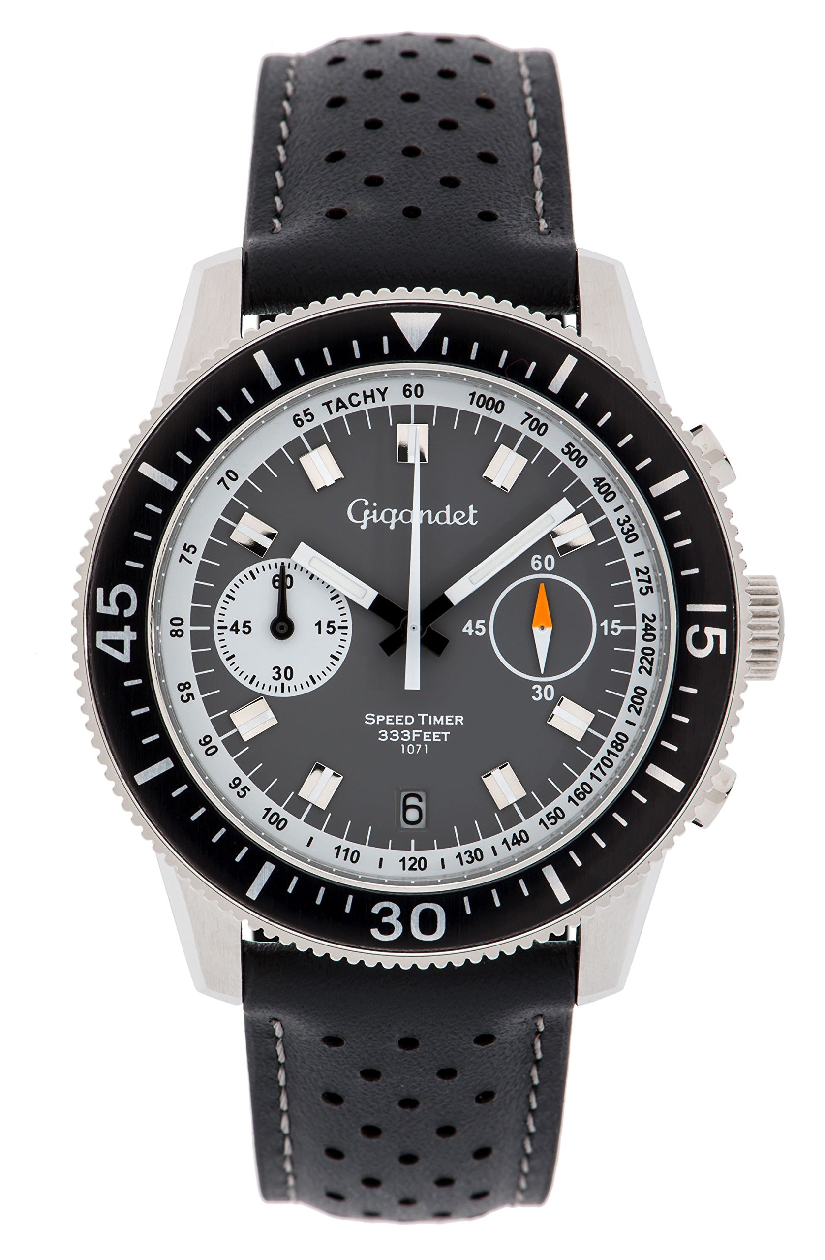 Gigandet Speed Timer Men's Analog Quartz Chronograph Watch - Gray & Black (G7-003) | Perfect for Business, Casual & Sports Wear