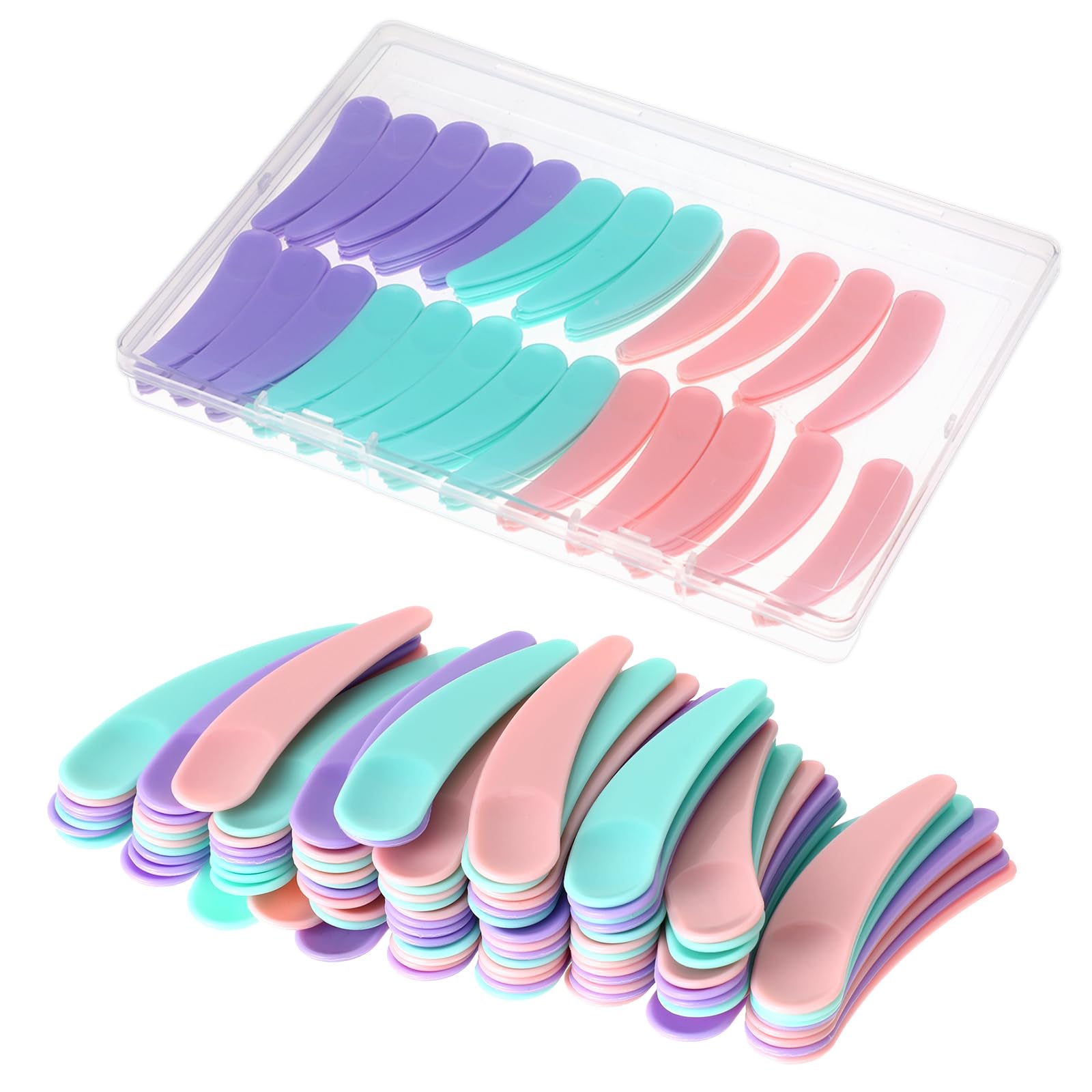 100PCS Mini Spatula for Cosmetics - Small Disposable Plastic Makeup Spatulas for Skin Care, Facial Cream & Mask Application - Perfect for DIY Beauty, Travel & Salon Use