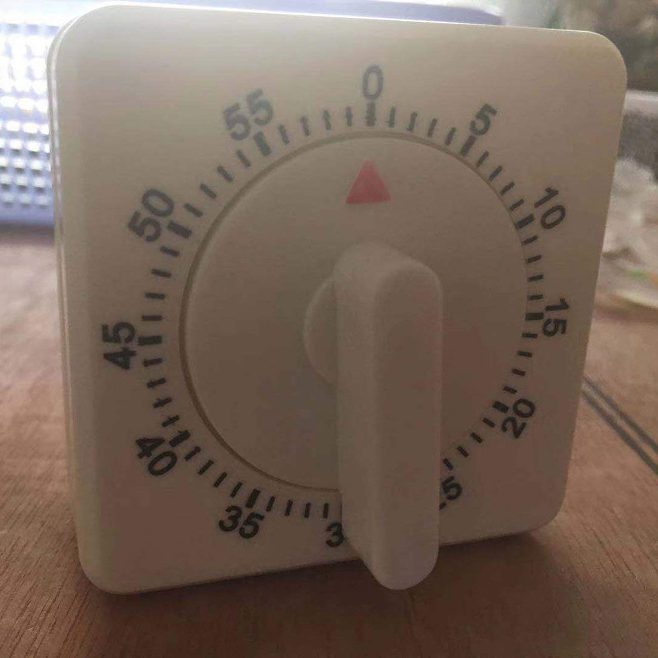 60-Minute Mechanical Kitchen Timer - Square Pendulum Alarm for Cooking & Baking