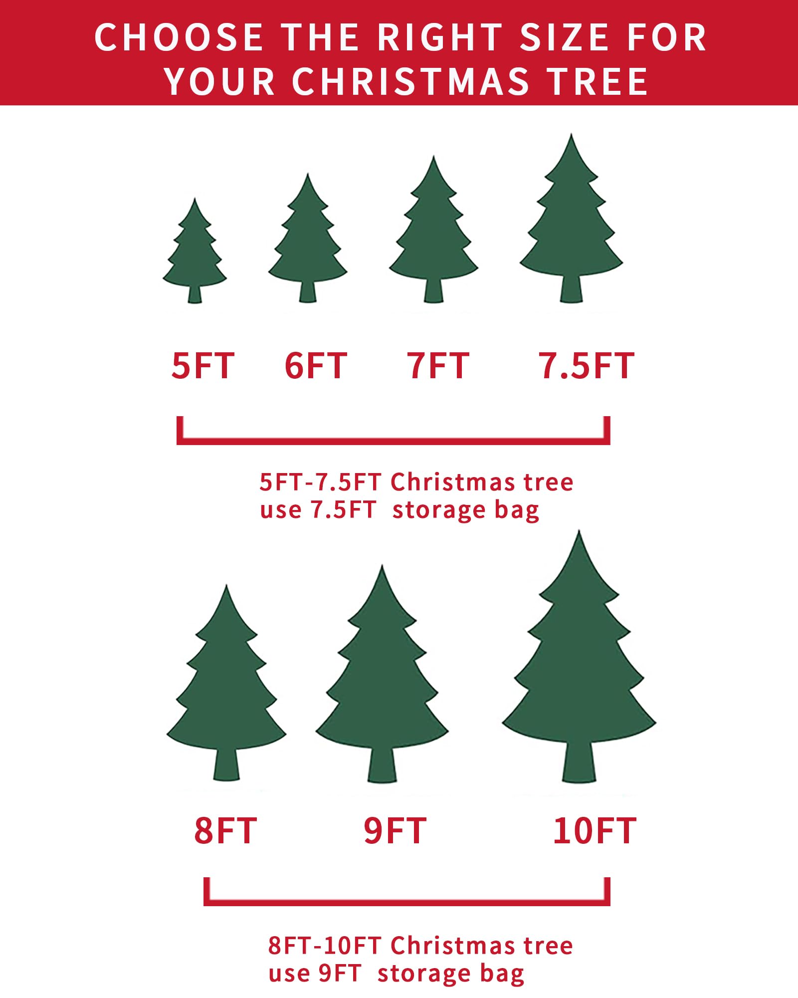 7 Ft Christmas Tree Storage Bag - Heavy Duty Upright Artificial Tree Cover for 6-7 Ft Trees | Perfect for Holiday Storage & Space Saving Organization (Fits 5 Ft, 6 Ft, 6.5 Ft & 7 Ft Trees) | Ideal for Attic, Garage & Seasonal Decoration Protection