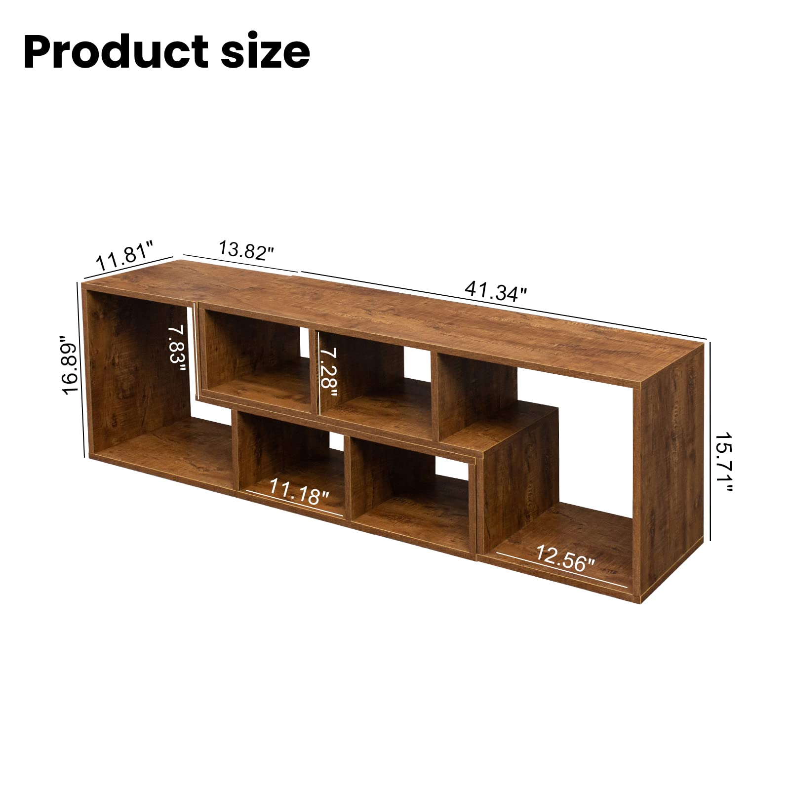 Recaceik 2-Shelf Cube Bookcase - L-Shaped TV Stand with Open Storage | Modern Entertainment Center for CDs, Movies, Books | Perfect for Living Room, Bedroom & Home Office Organization