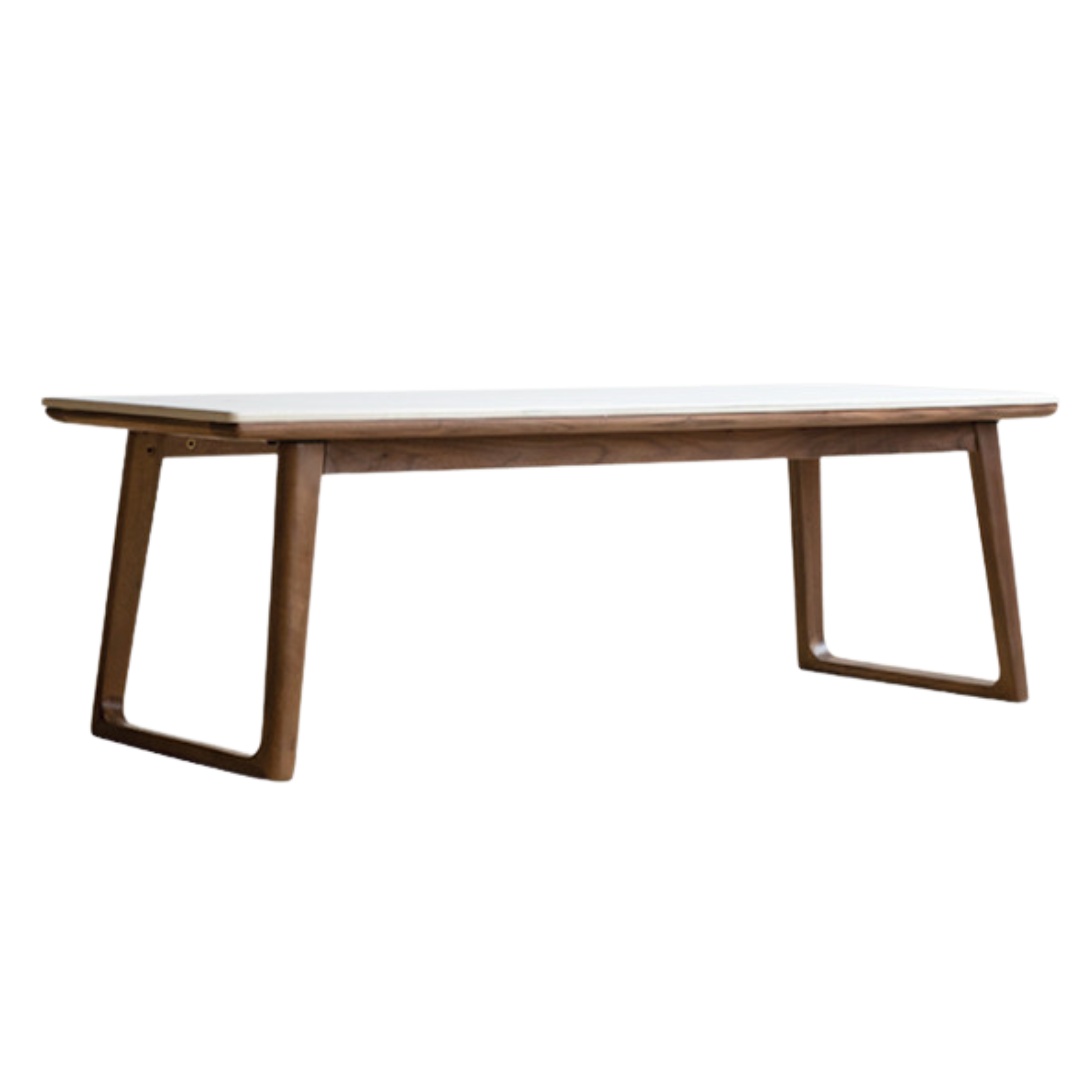 Solid Black Walnut & Ash Wood Low Coffee Table - Modern Minimalist Small Side Table for Living Room, Bedroom, or Office