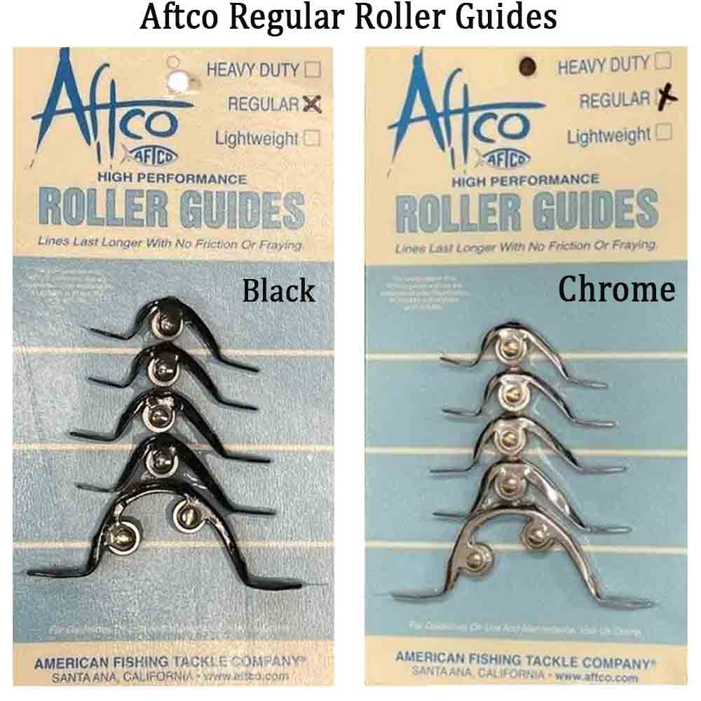 Aftco Heavy Duty Stainless Steel Roller Guide Set - Saltwater Fishing Rod Guides for Offshore & Big Game Fishing