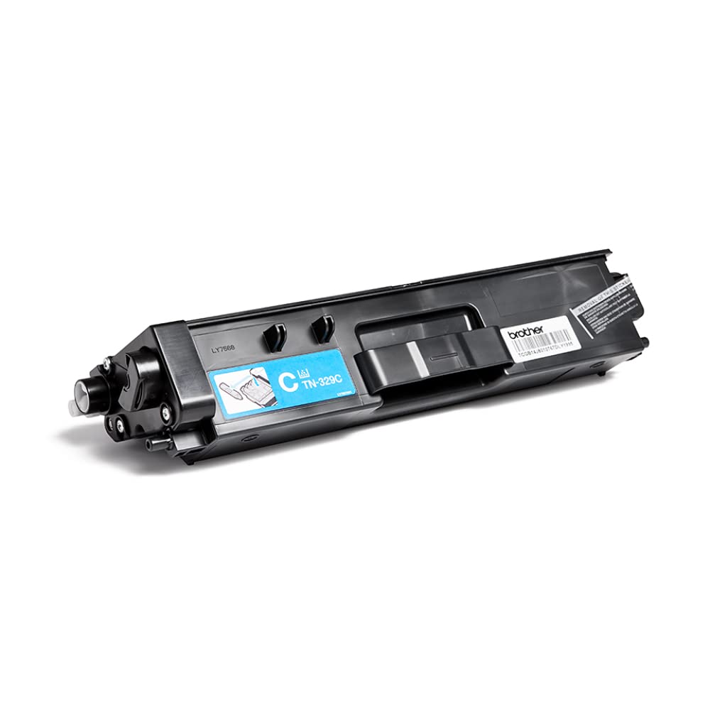 Brother TN-329C Genuine Cyan Toner Cartridge - Super High Yield Single Pack (1 Cartridge) | Compatible with Brother Printers | Ideal for Office, Home & Business Printing Needs