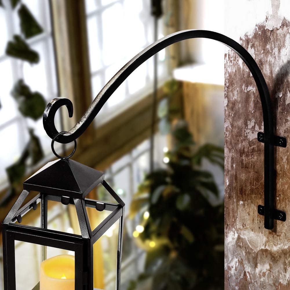 16-Inch Heavy Duty Metal Plant Hanger Bracket - Outdoor Wall Hook for Hanging Flower Baskets & Bird Feeders | Perfect for Garden, Patio, and Balcony Decor