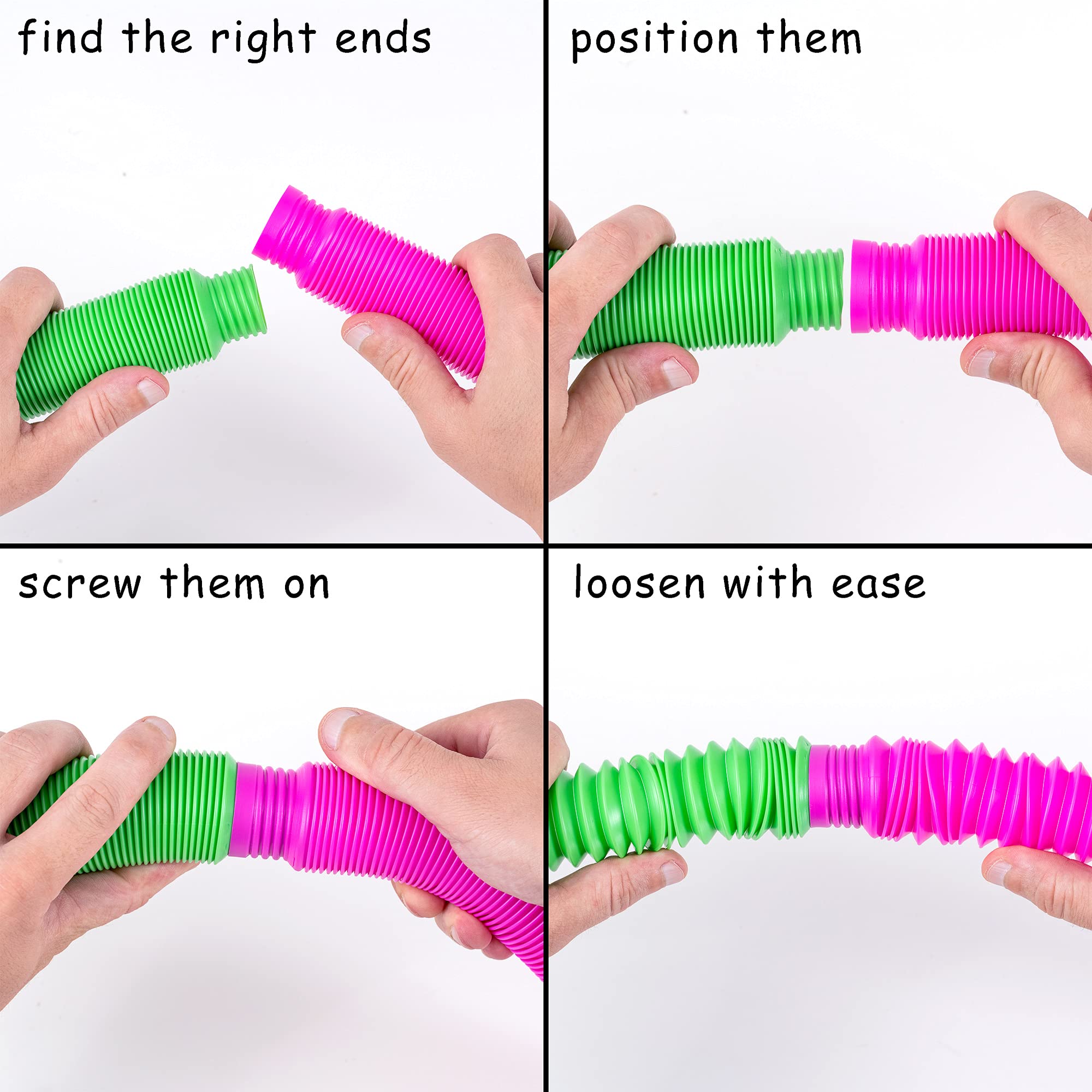 Jumbo Pop Tubes Sensory Toys for Kids - ADHD & Autism Fidget for Learning & Play
