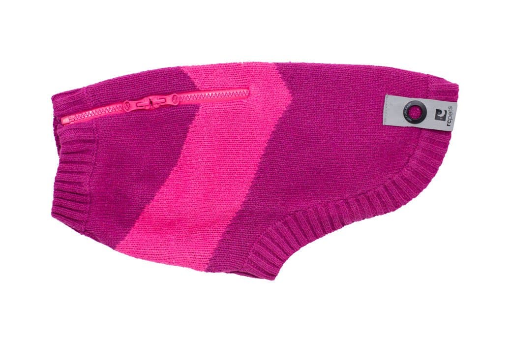 Eco-Friendly Recycled Alpaca Wool Sweater for Dogs - Pink Two-Tone Design - Perfect for Winter Walks & Outdoor Adventures