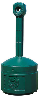 4 Gallon Plastic Outdoor Ashtray - Heavy Duty Forest Green Design for Patio, Garden, and Camping Use