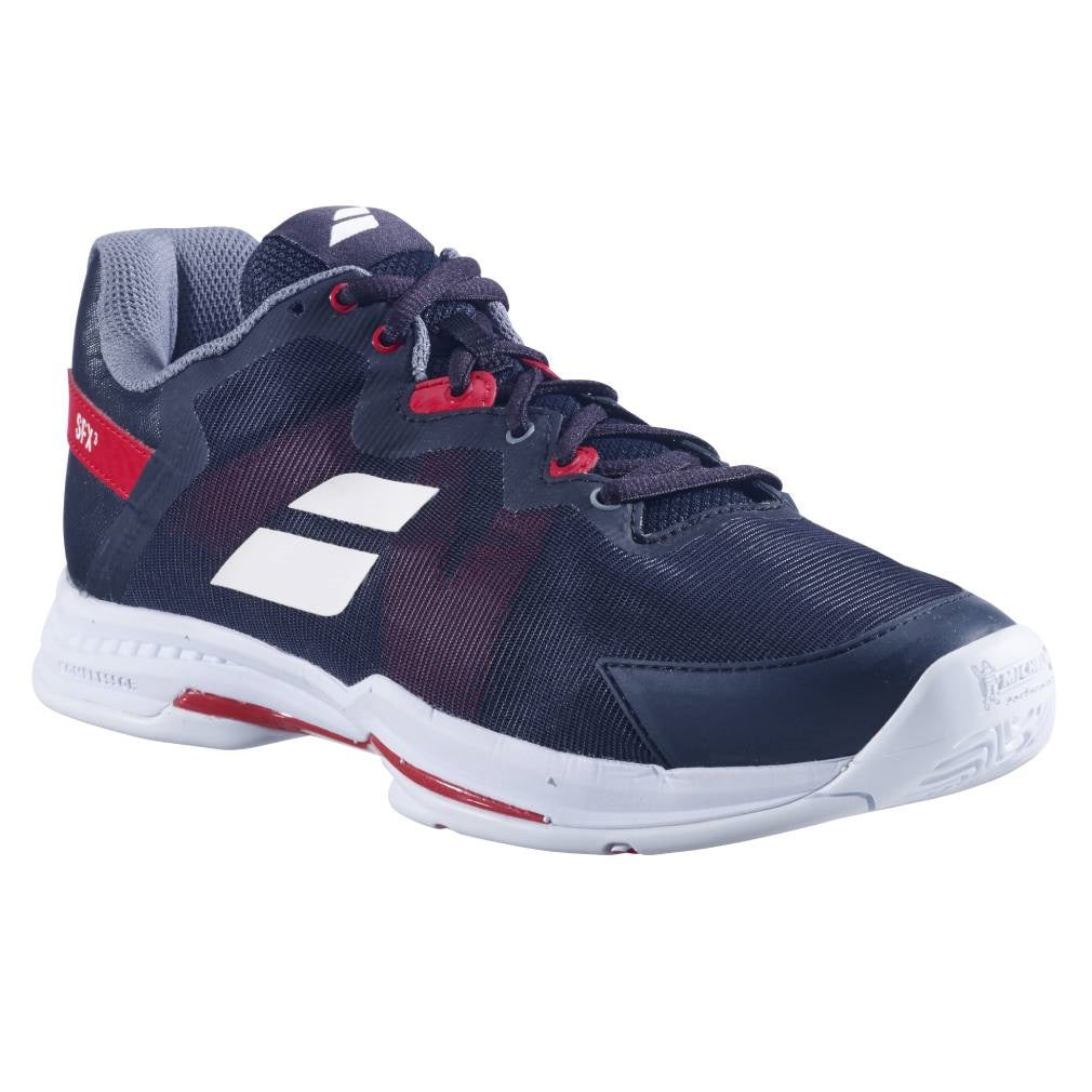 Babolat SFX 3 AC Men's Tennis Shoes - Black/Red | Lightweight & Durable Court Shoes for Men | Perfect for Tennis, Pickleball & Casual Wear
