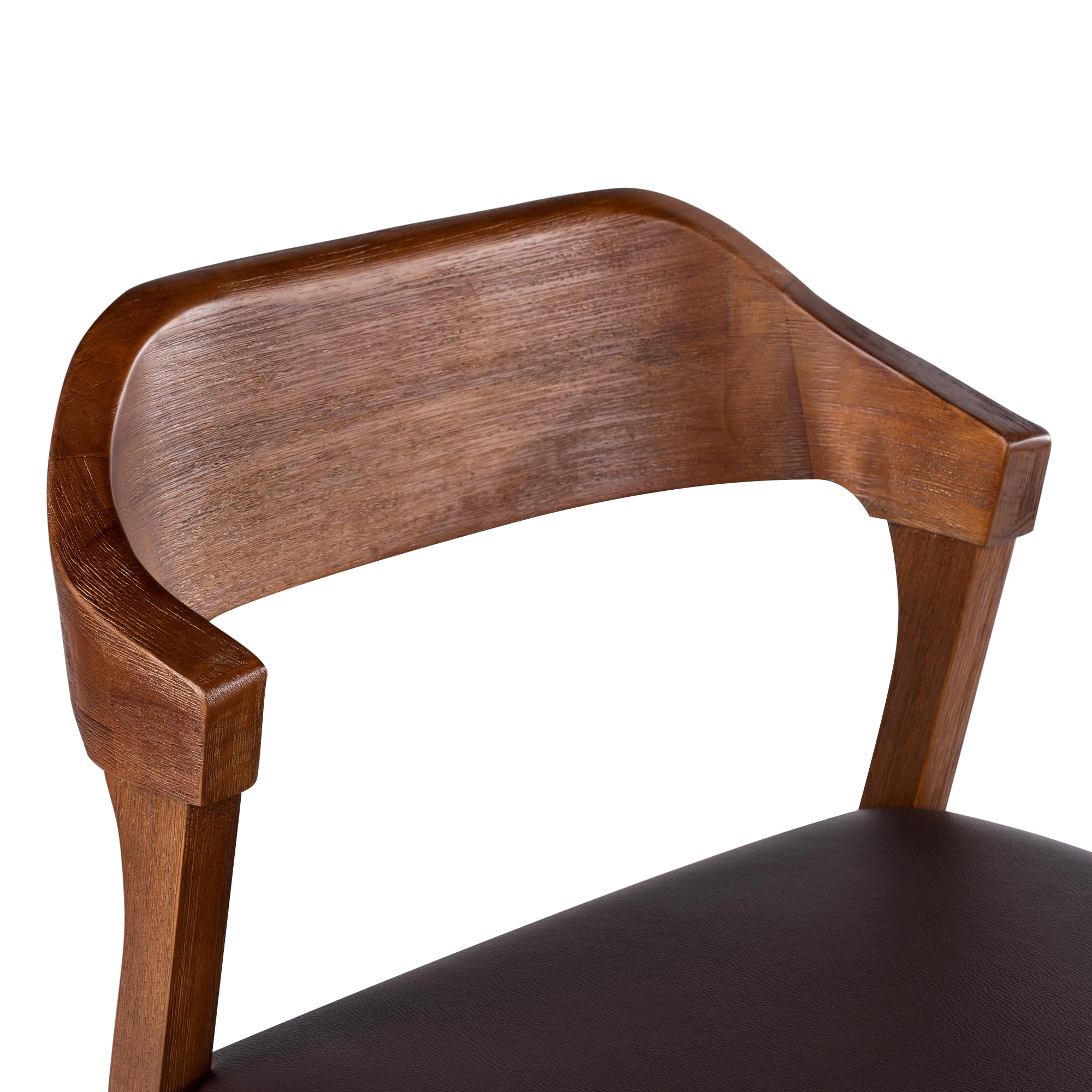 Boraam Rasmus Dining Chair - Solid Wood, Wire-Brushed Chestnut Finish - Perfect for Kitchen, Dining Room & Farmhouse Decor