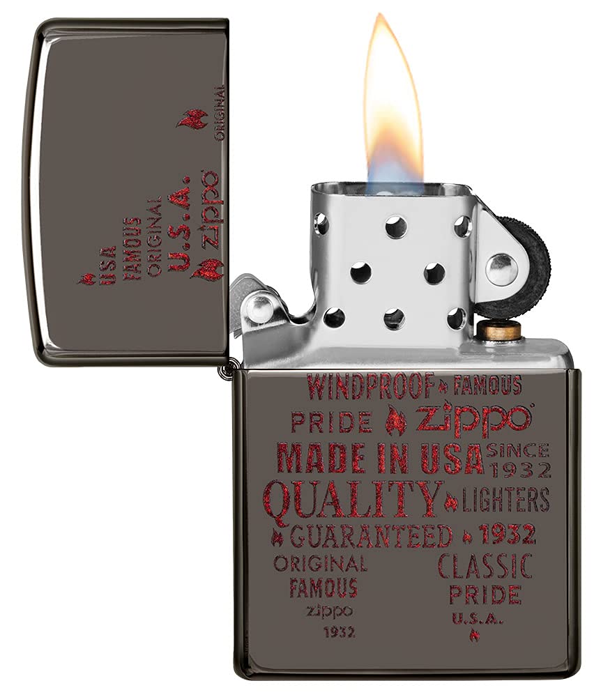 Zippo Windproof Flame Lighters for Outdoor Camping, Hiking & Survival - Refillable & Durable Metal Lighter