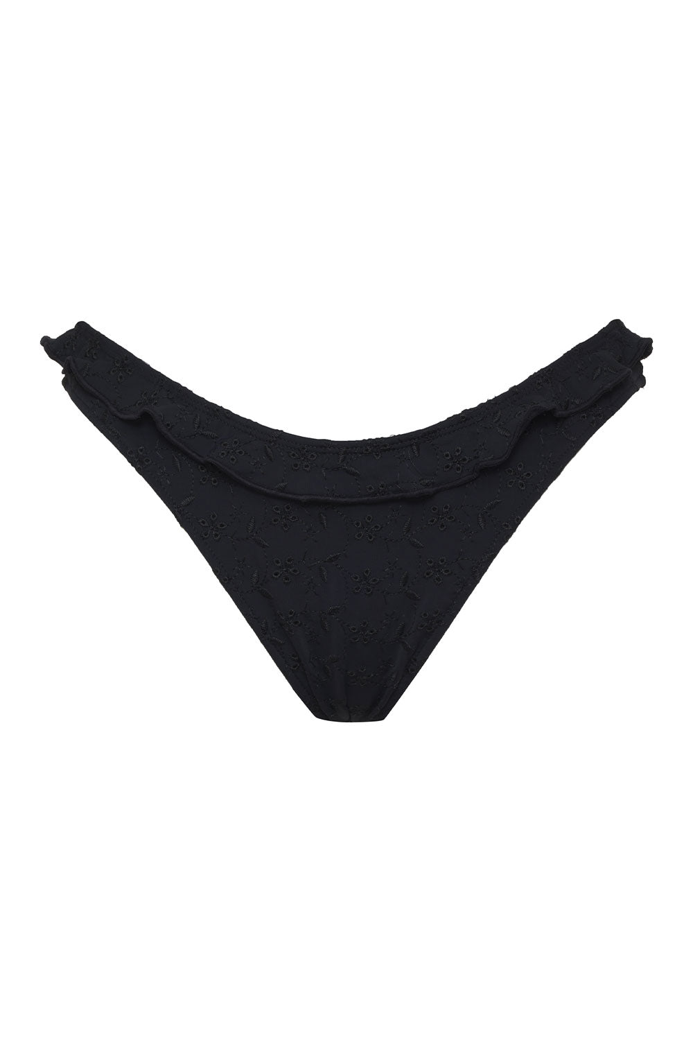 Lucia Eyelet Cheeky Bikini Bottom - Sexy Black Swimwear for Women | Beach, Pool & Vacation Wear