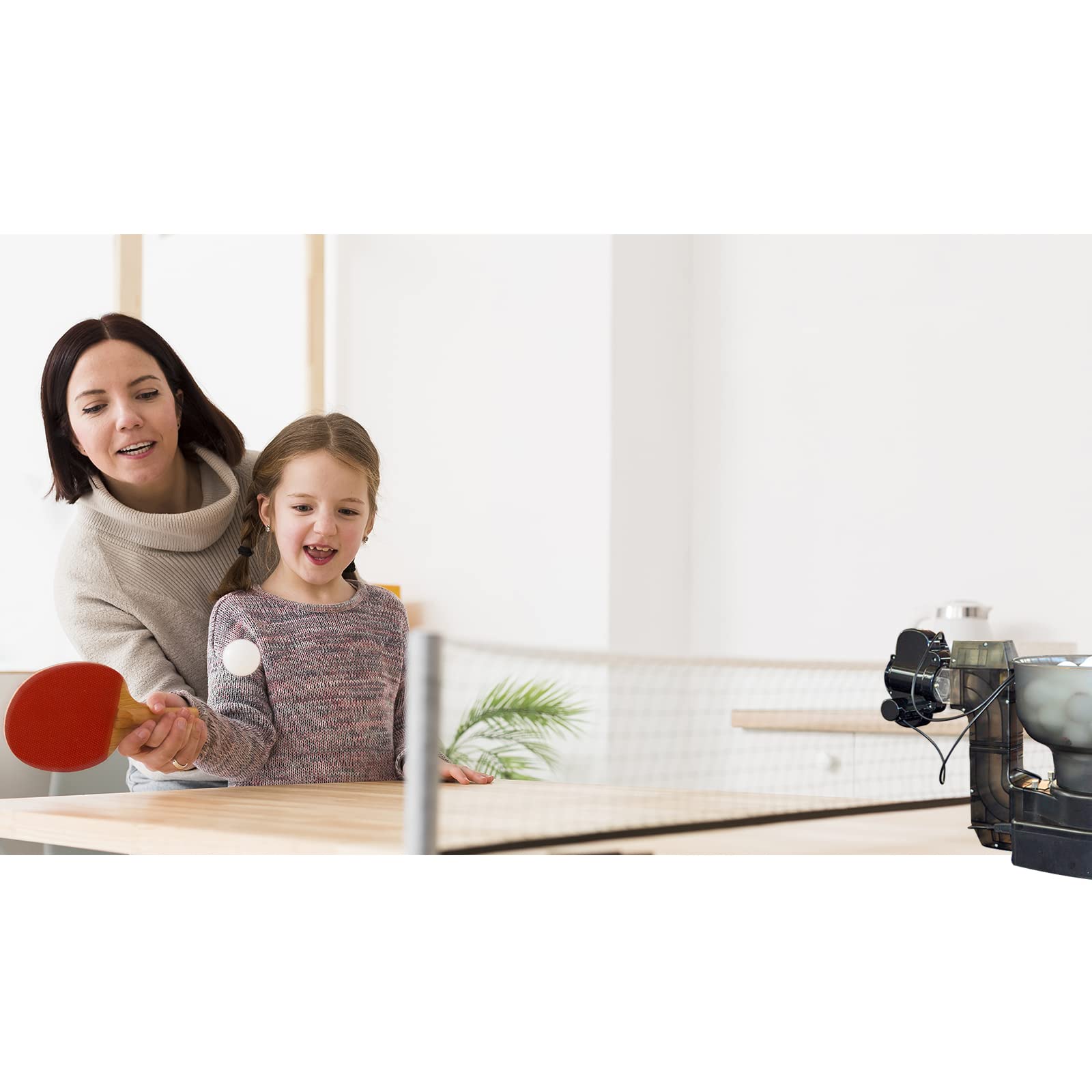Kweetle HP-07 Portable Table Tennis Robot - Automatic Ping Pong Ball Machine with 36 Spin Variations | Training Equipment with Table Tennis Balls (Machine Only) | Perfect for Home Practice & Professional Coaching