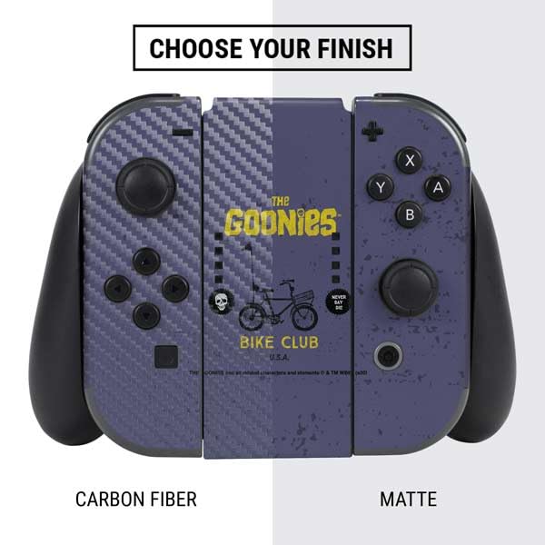 Officially Licensed Warner Bros The Goonies (1985) Bike Club Design - Skinit Decal Gaming Skin for Nintendo Switch Bundle | Perfect for Gaming Enthusiasts & Movie Fans