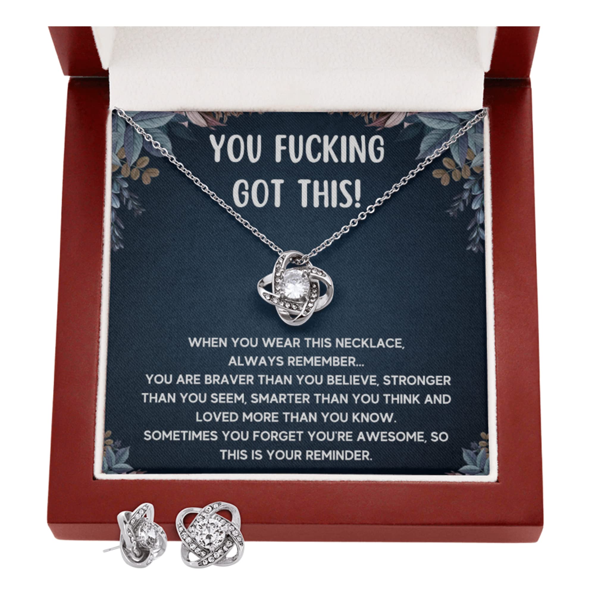 Get Well Soon Gifts for Women - Inspirational Stainless Steel Necklace with Message Card & Gift Box | Encouragement, Sympathy & Recovery Jewelry for New Beginnings | Perfect for Hospital Visits, Cheer Up Presents & Motivational Gifts