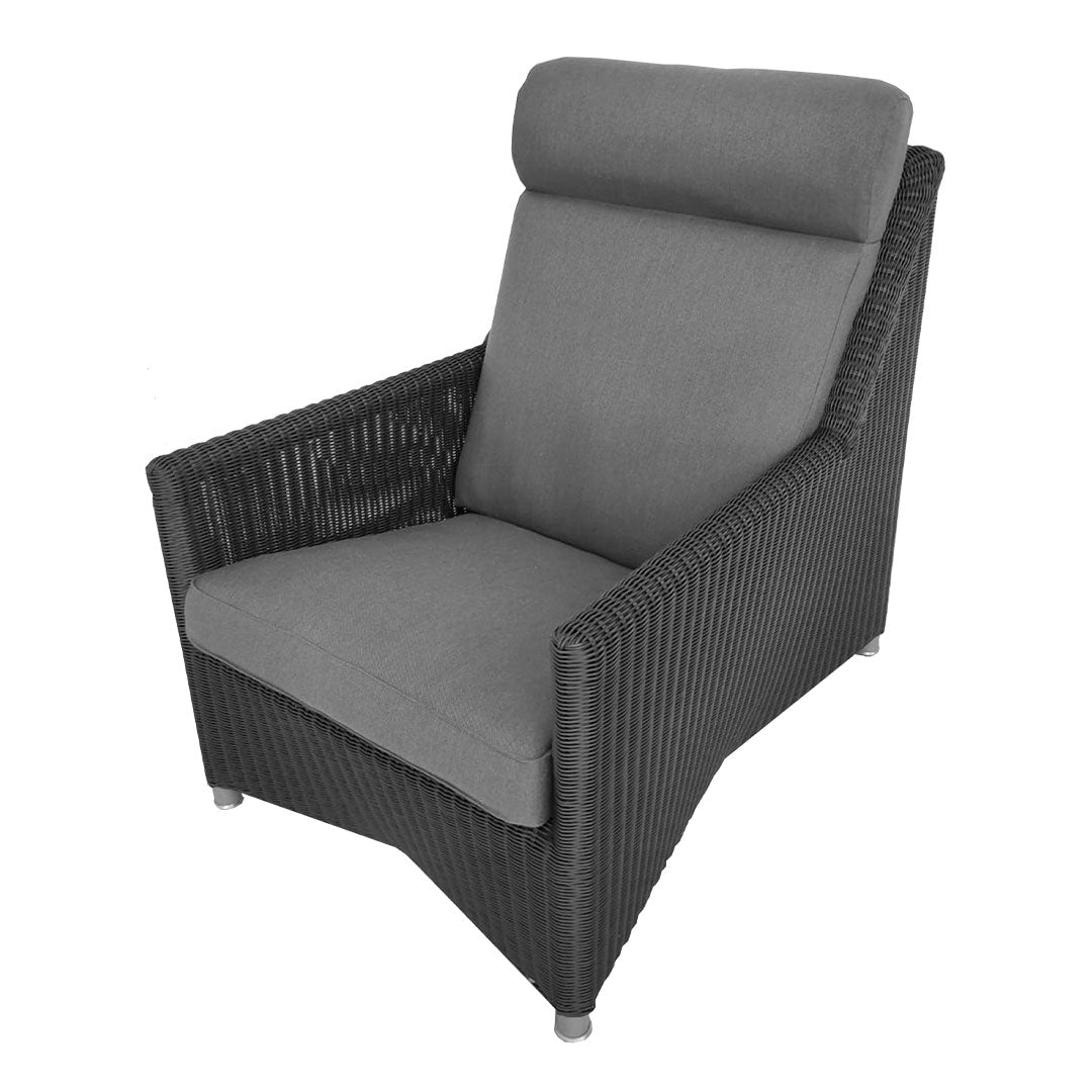 Premium Diamond Outdoor Highback Chair - Heavy Duty Patio Lounge Chair with Adjustable Reclining & Cushion - Perfect for Poolside, Backyard, Garden, and Beach Relaxation