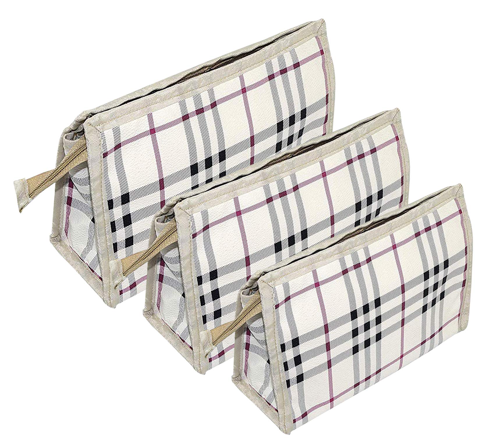 atorakushon® 3-Piece Multipurpose Makeup & Travel Organizer Set - Cosmetic Bag, Jewelry Pouch, Toiletry Case for Women | Perfect for Travel, Gym, Daily Use & Gift Giving