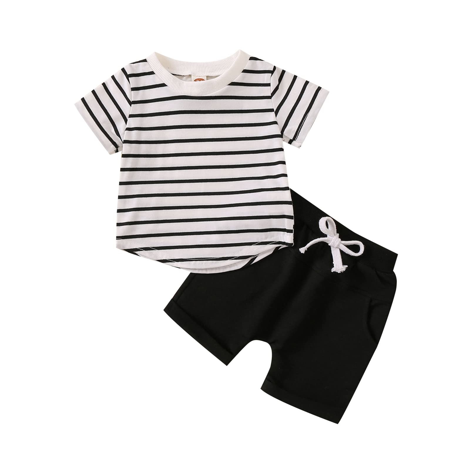 **Boys' Summer Outfit Set - Short Sleeve T-Shirt & Shorts for Toddlers | Comfortable & Stylish Playwear for Outdoor Activities**