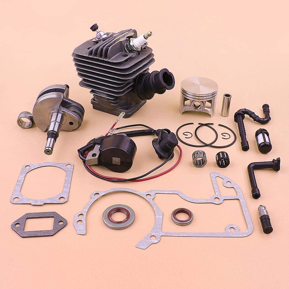 Stihl MS660 54mm Piston Crankshaft Ignition Coil Kit with Gasket Fuel Oil Filter Hose - Compatible with Stihl MS660 066 Chainsaw - Perfect for Engine Repair & Maintenance