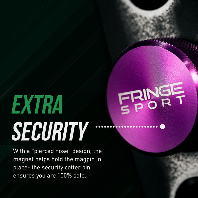 FringeSport Magpin Power Rack & Squat Rack Attachment - Magnetic Safety Pins for Home Gym Equipment - Quick Release & Secure Design - Compatible with All Major Brands - Perfect for Weightlifting, CrossFit & Strength Training