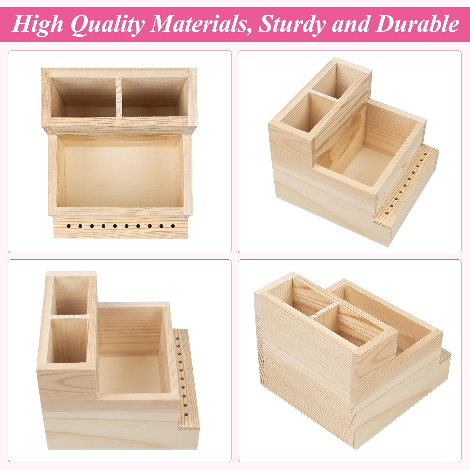 **Wooden Nail Drill Bit Holder with 10 Holes - Durable Storage Organizer for Nail Art Polishing & Grinding Bits - Perfect for Home Use & Nail Salons (Ideal for Manicure, Pedicure & Professional Nail Care)**