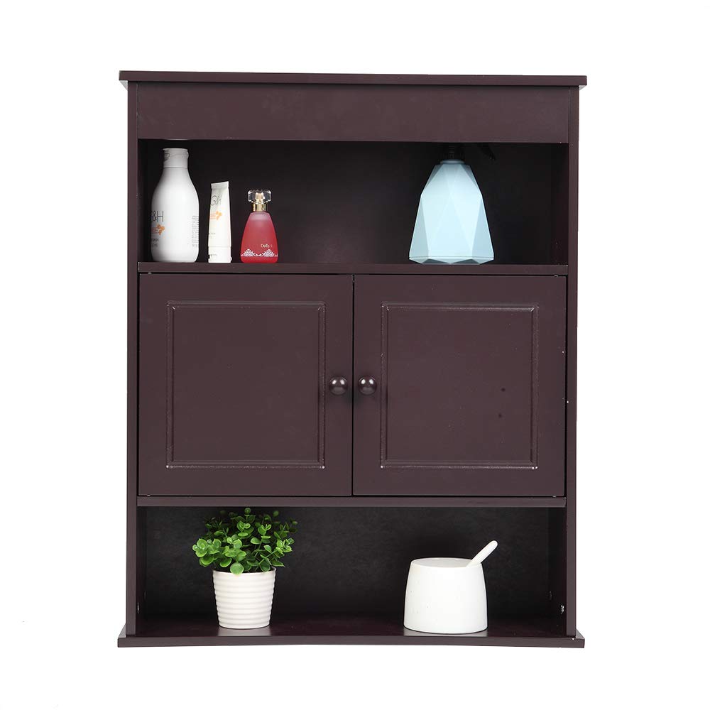 Alivinghome Bathroom Wall Cabinet Organizer with Storage Shelves - Free Standing Corner Toilet Storage Chest & Toilet Paper Holder (22.83