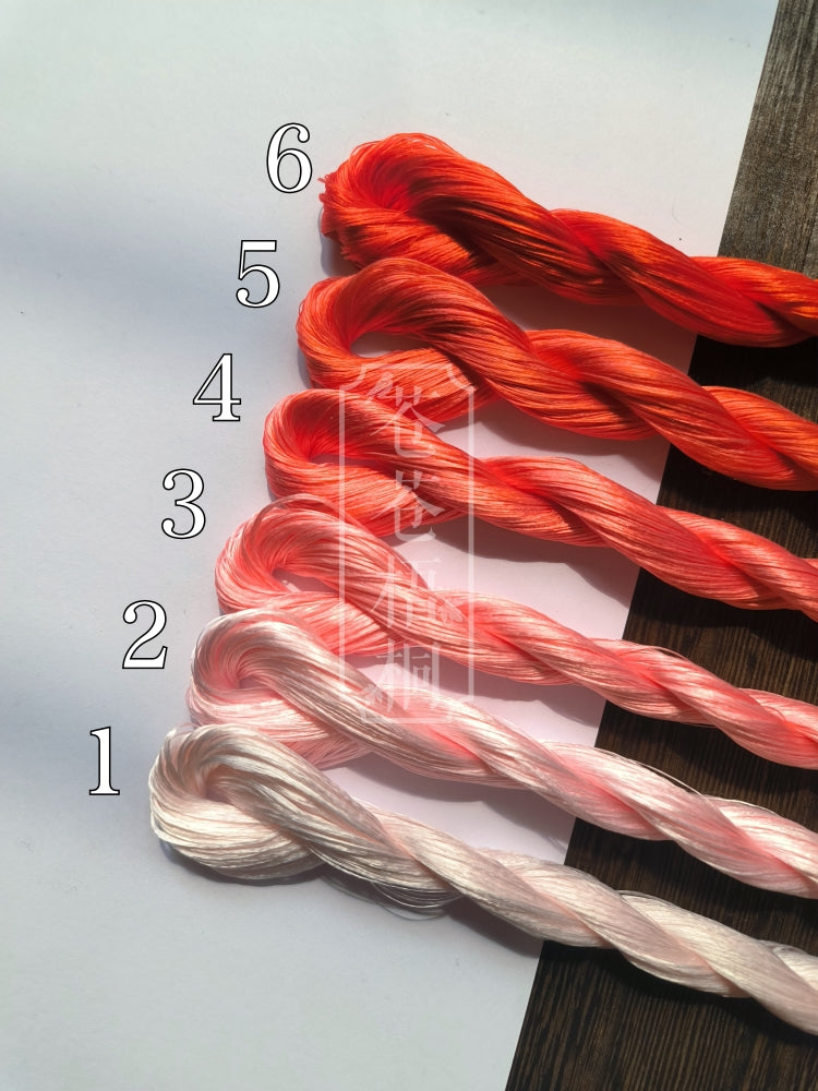 10g Suzhou Embroidery Premium Thick Filament Slightly Twisted Mulberry Silk Thread (Dark Red, Red Tone) - Perfect for Hand Embroidery, Needlework, and DIY Craft Projects