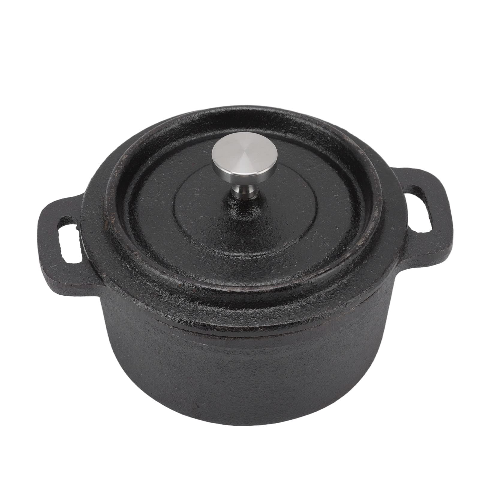 Rosvola Cast Iron Dutch Oven – Heavy Duty Metal Material, Superior Heat Retention & Even Heat Distribution – Traditional Style for Pasta, BBQ, Slow Cooking – Perfect for Camping, Outdoor Cooking & Family Gatherings