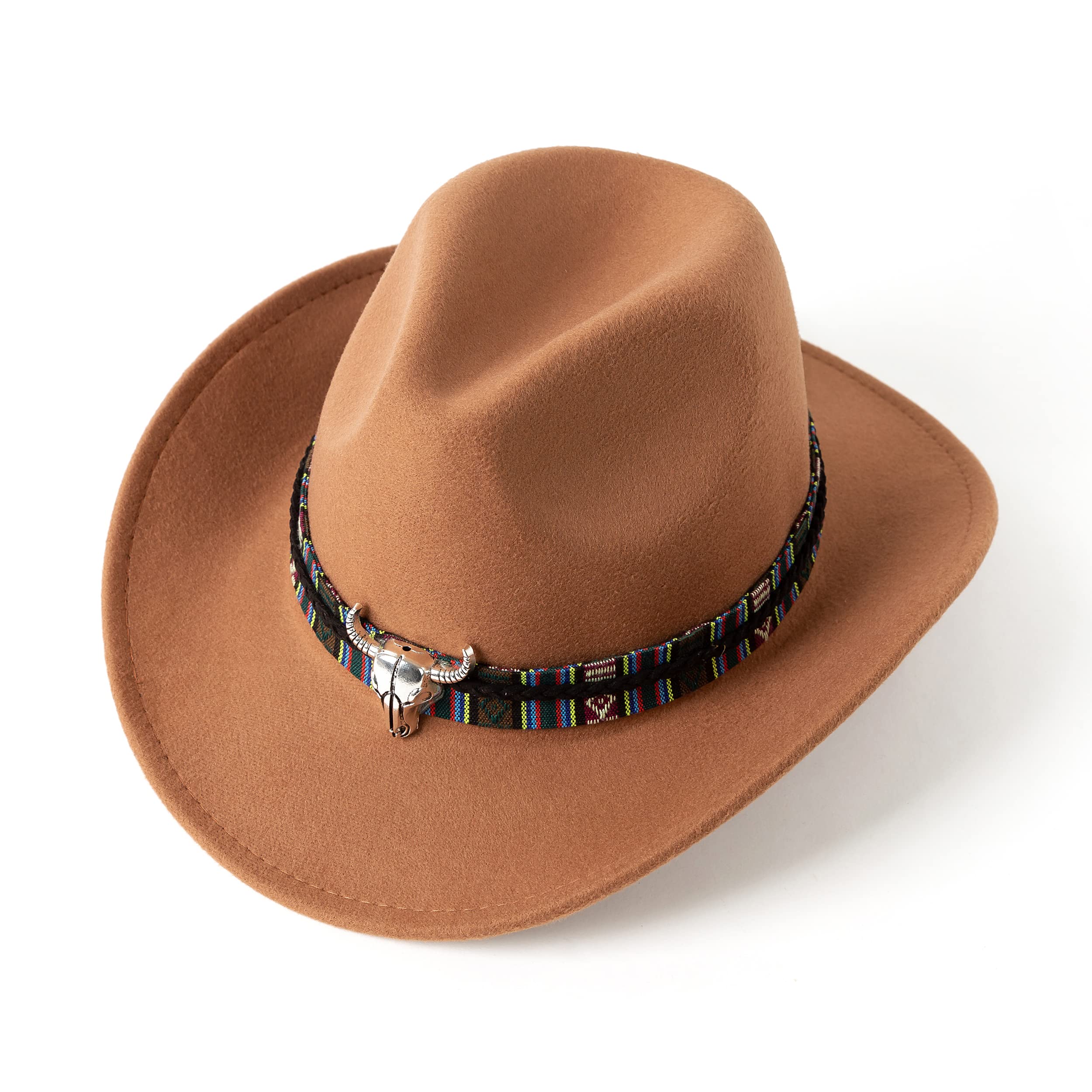 Gossifan Classic Women's Western Cowboy Cowgirl Hat with Wide Brim - Stylish Rodeo & Country Fashion Accessory for Outdoor Events, Concerts, and Costume Parties