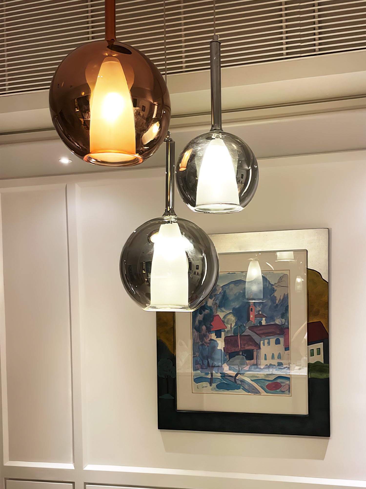 Modern Glo Pendant Light - Elegant Hanging Fixture for Kitchen Island, Dining Room & Bedroom - Dimmable LED Chandelier with Adjustable Height - Perfect for Home Decor & Interior Lighting