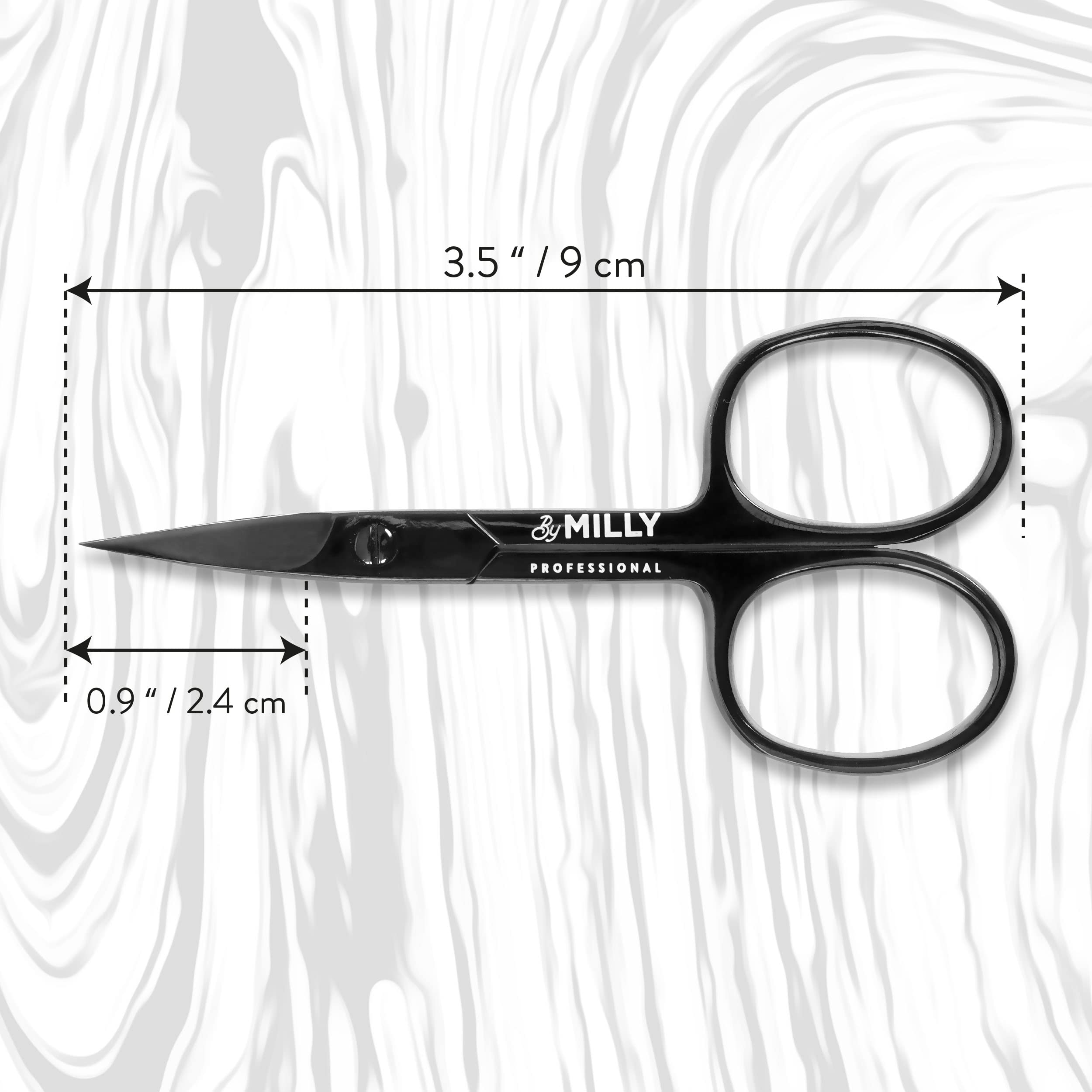 Premium Nail Scissors for Women - High Carbon Stainless Steel Manicure Scissors with Razor Sharp Curved Blades | Professional Grooming Tool for Home & Salon Use | Durable Black Beauty Scissors for Perfect Nail Care