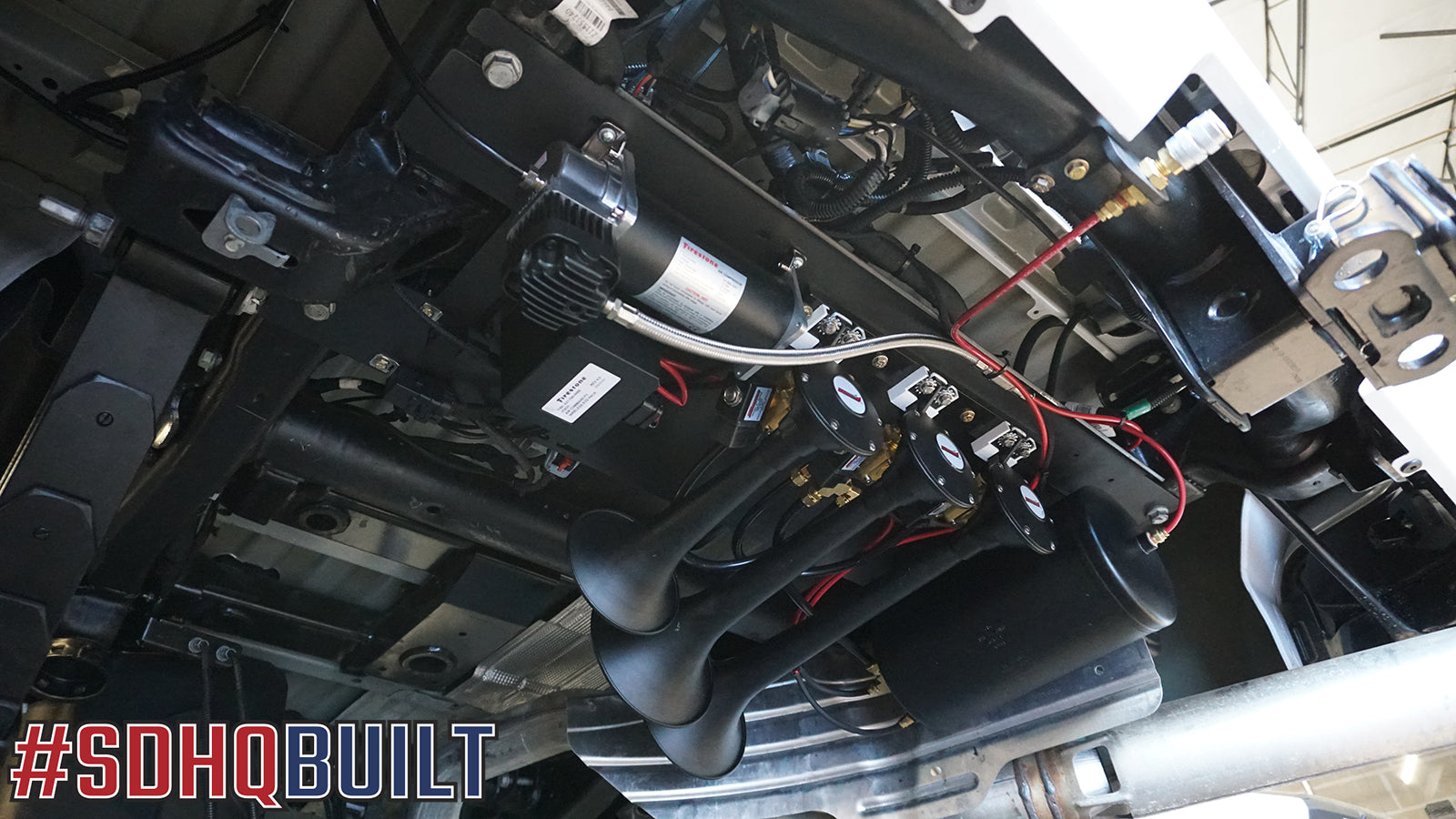SDHQ Built Under Bed Air Compressor Mount for 2020-2025 Chevrolet/GMC 2500/3500 HD Trucks - Perfect for Off-Roading & Towing Accessories