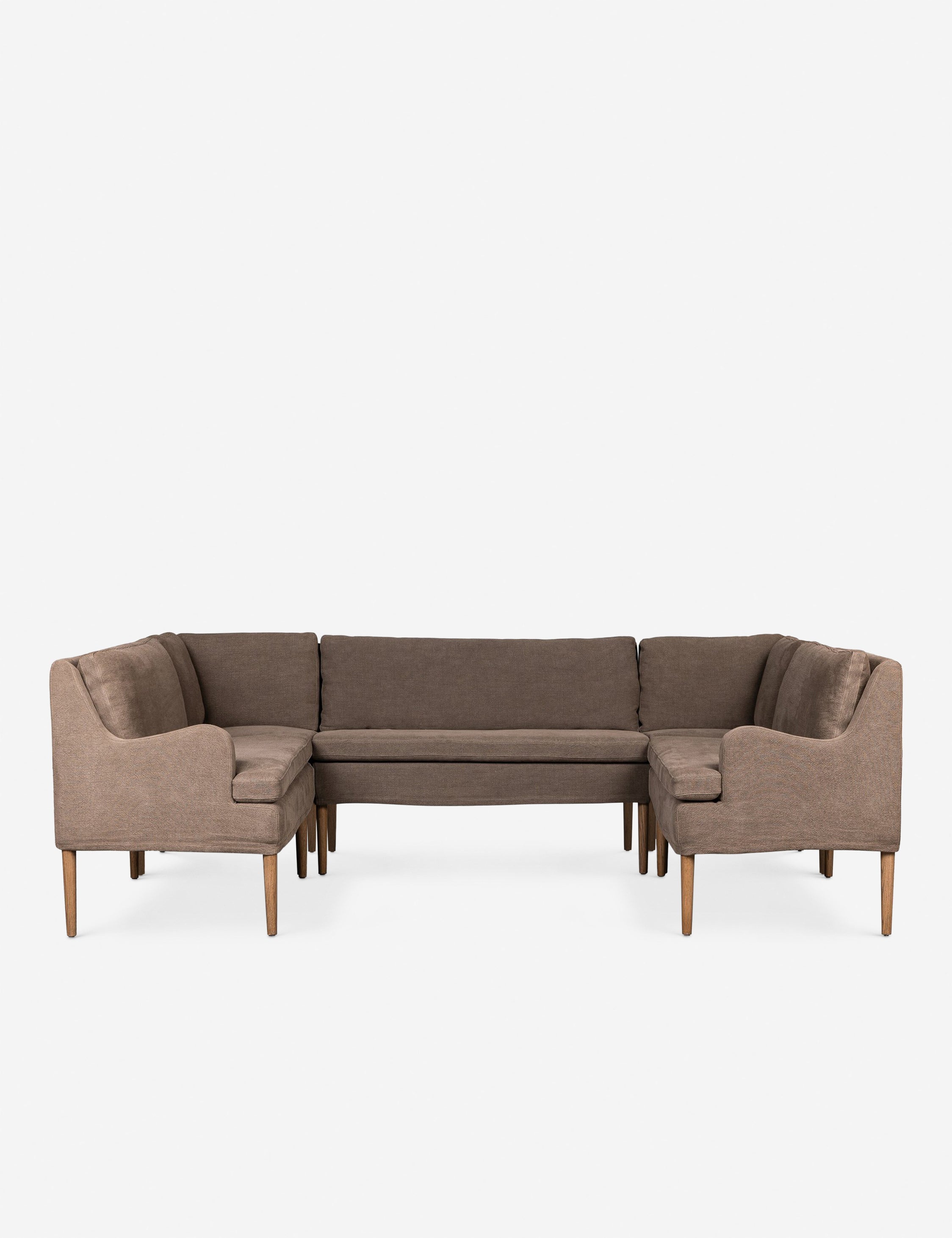 Aurelia U-Shaped Dining Banquette by Amber Lewis x Four Hands - Modern Upholstered Bench for Kitchen, Dining Room & Breakfast Nook - Perfect for Family Gatherings & Entertaining Guests
