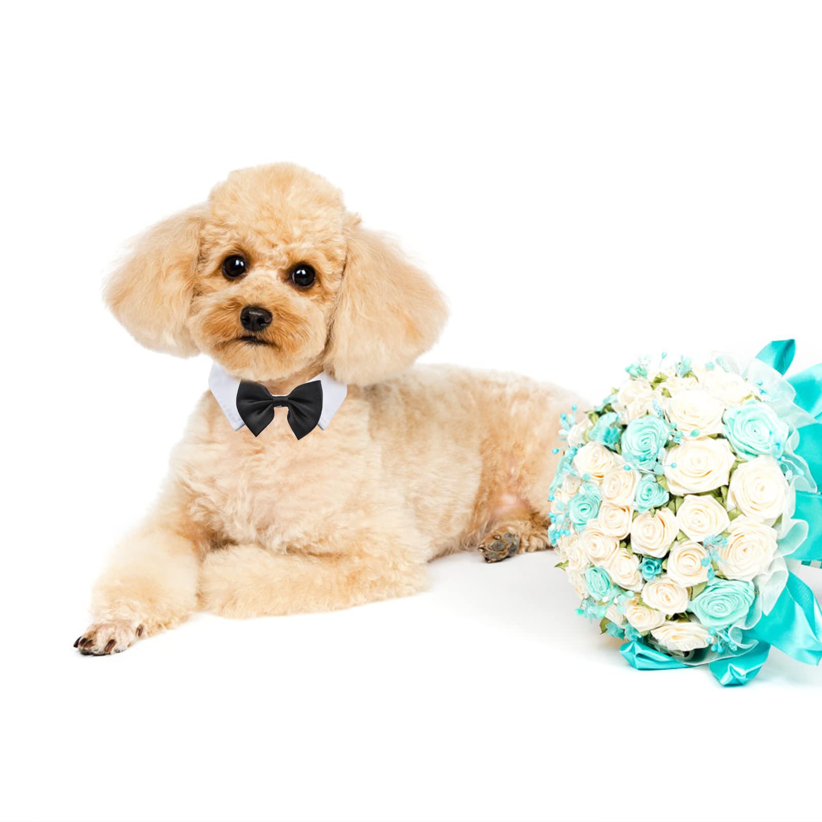Elegant Adjustable Pet Bow Tie Collar - 2 Pack Tuxedo Style Dog Cat Necktie for Weddings, Birthdays & Parties - Perfect for Formal Events, Photo Shoots & Special Occasions