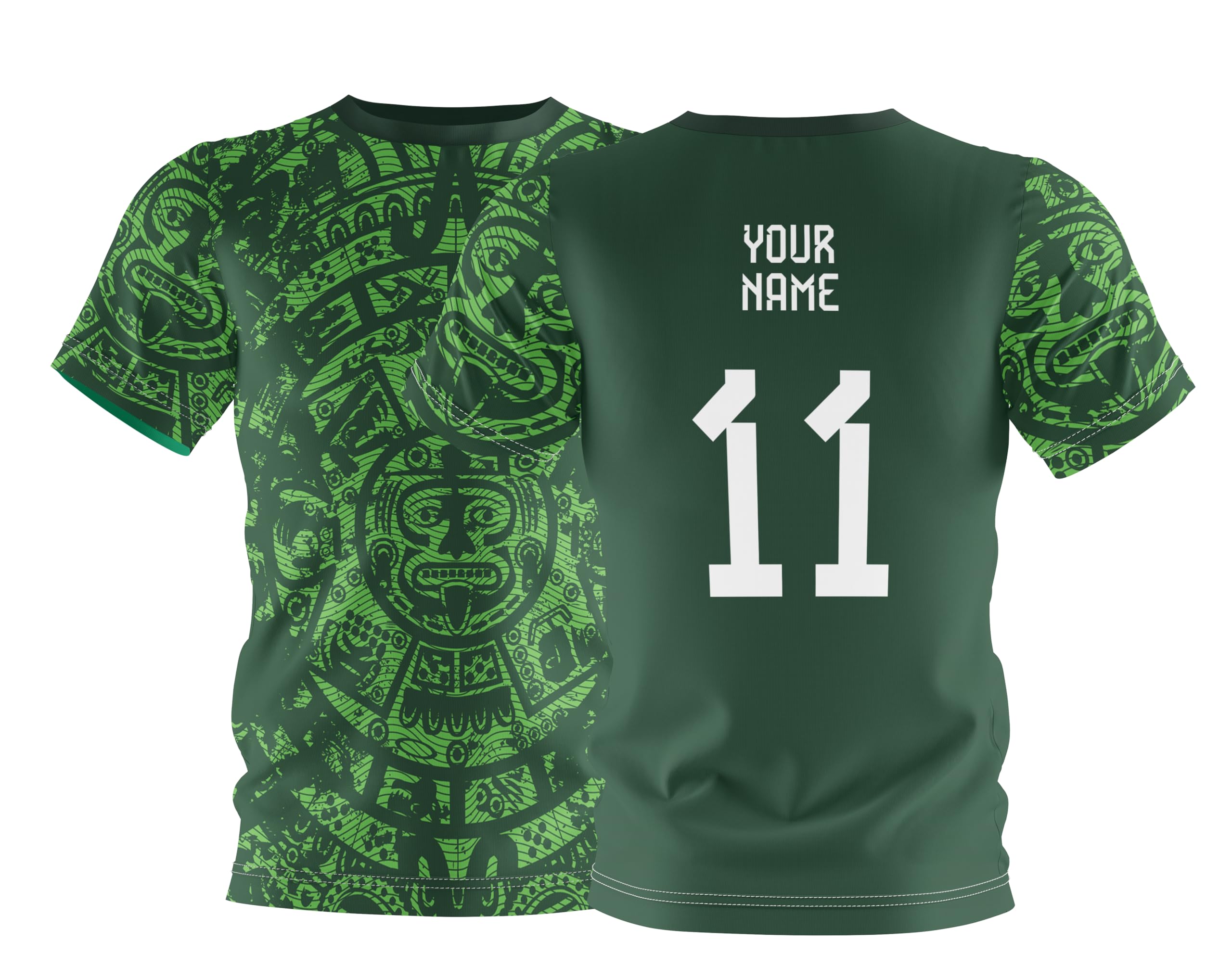 Custom Fan Jersey T-Shirt - Mexico Tri Retro Soccer Team Football Jersey for Kids & Adults - Multiple Sizes Available - Perfect for Game Day, Cosplay & Sports Fan Gifts