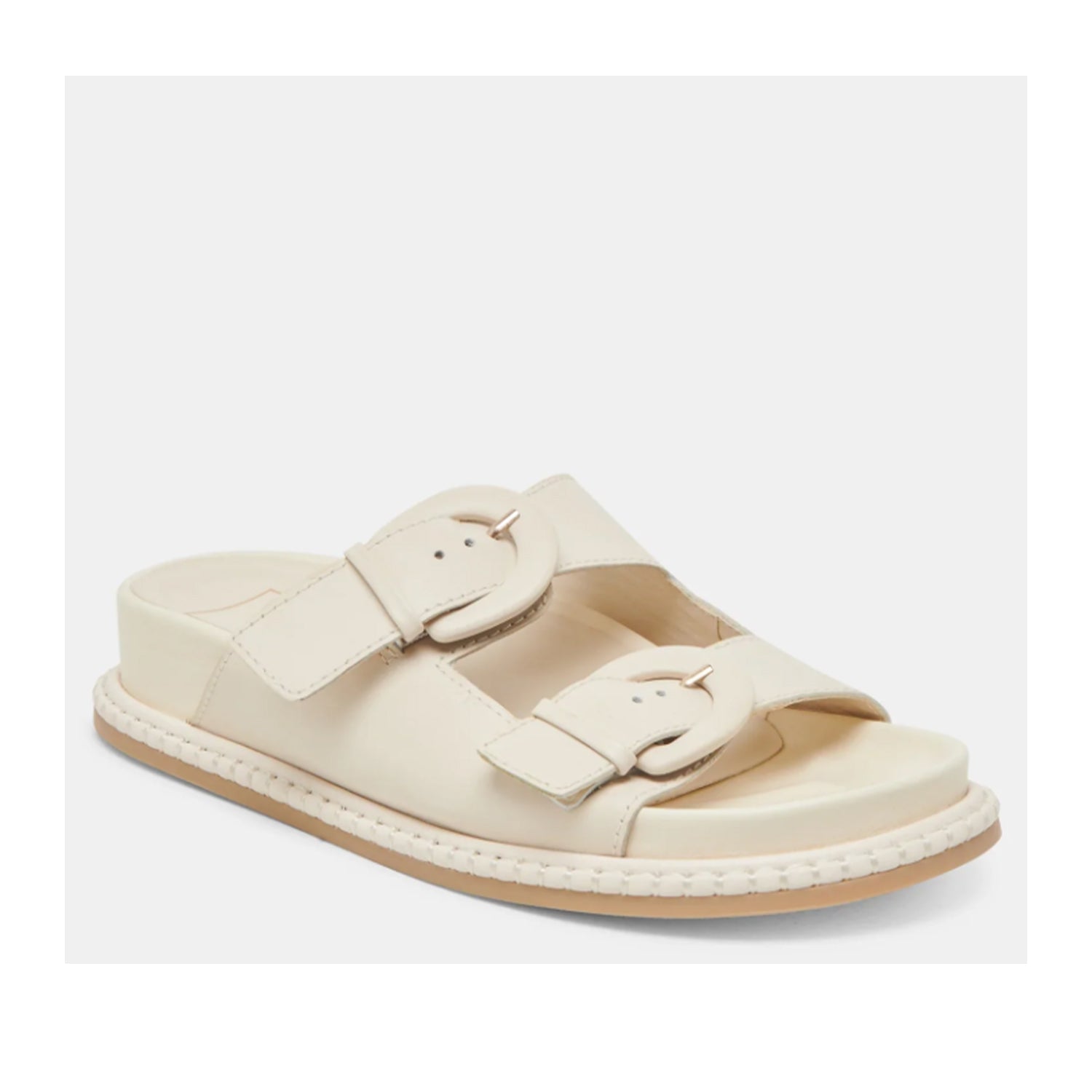 Dolce Vita Women's Shauny Bone Leather Sandals - Comfortable Casual Summer Shoes for Beach, Vacation & Everyday Wear