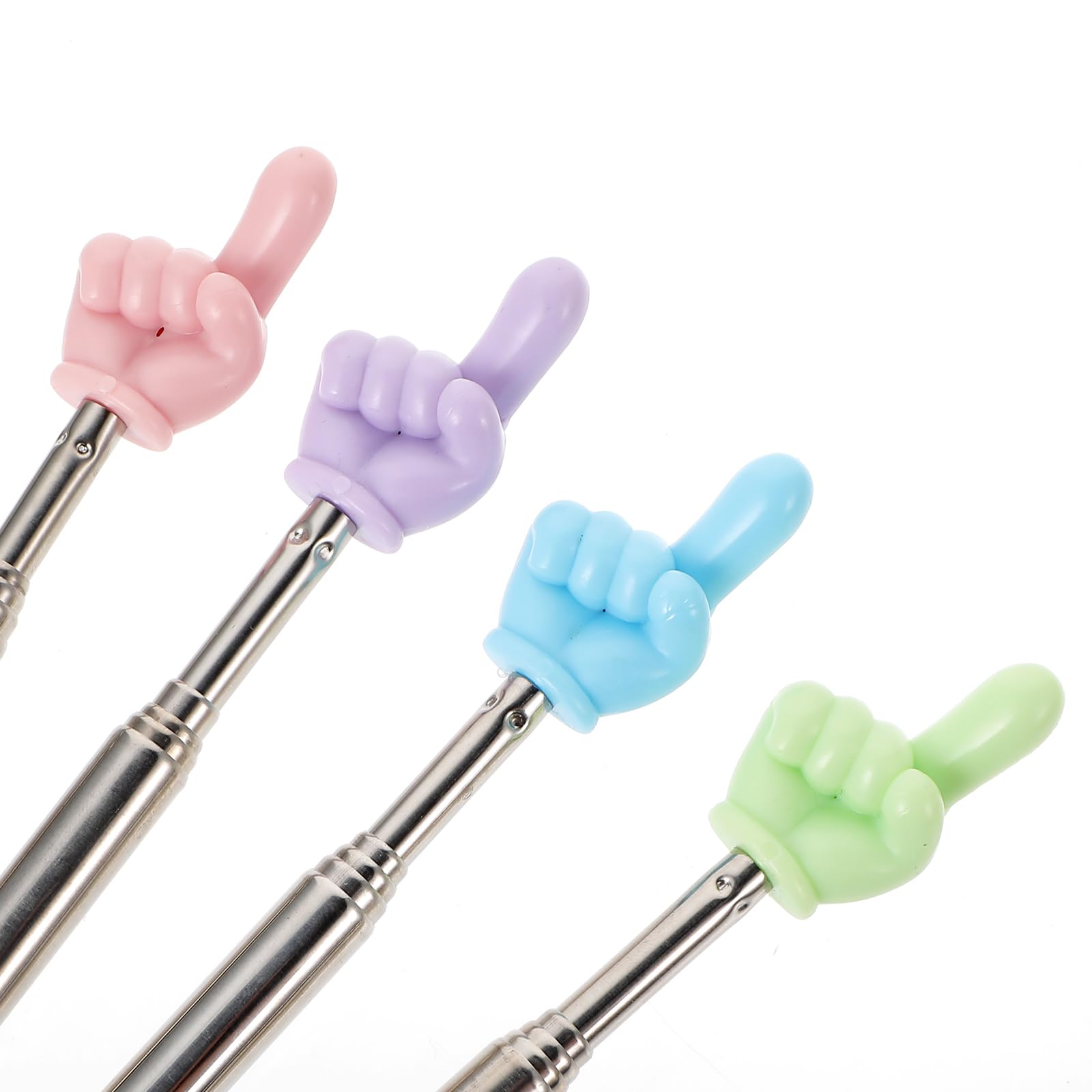 4 Pcs Extendable Teacher Pointers for Classroom & Reading - Cute Retractable Sticks for Elementary & Kindergarten Teachers