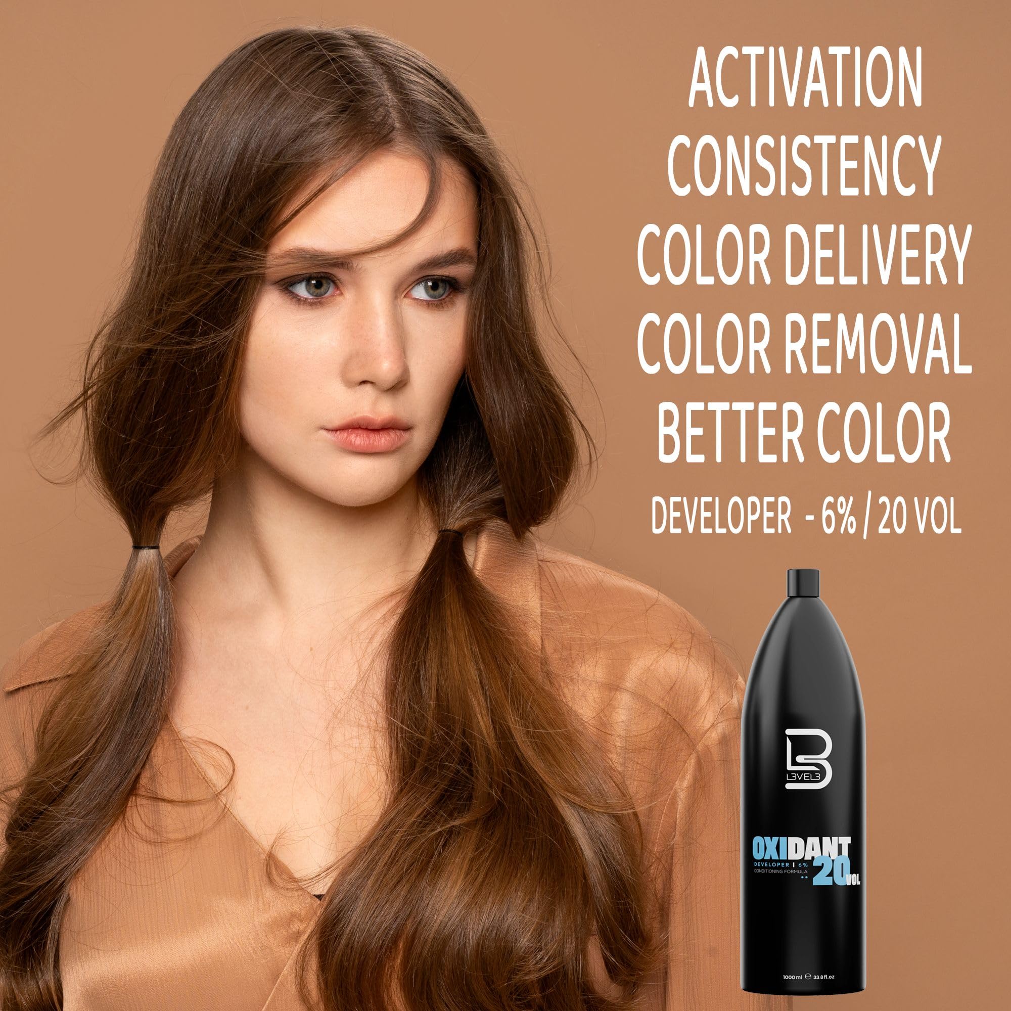 Level 3 Oxidant Hair Developer Cream - Professional Hair Dye & Bleach Developer for Salon & Home Use - Perfect for Lightening, Coloring & Highlighting Hair
