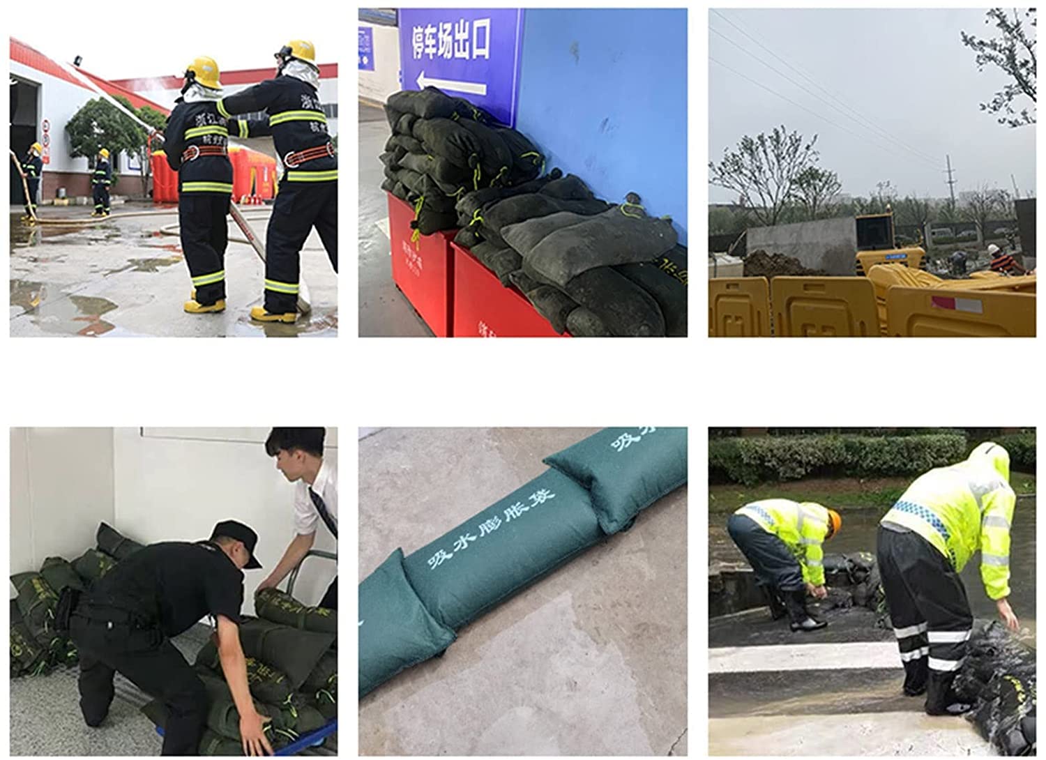 10-Pack Self-Absorbing Flood Barrier Sandbags - No Sand Needed, Waterproof Emergency Flood Control for Home & Business Protection - Ideal for Storms, Heavy Rains & Natural Disasters