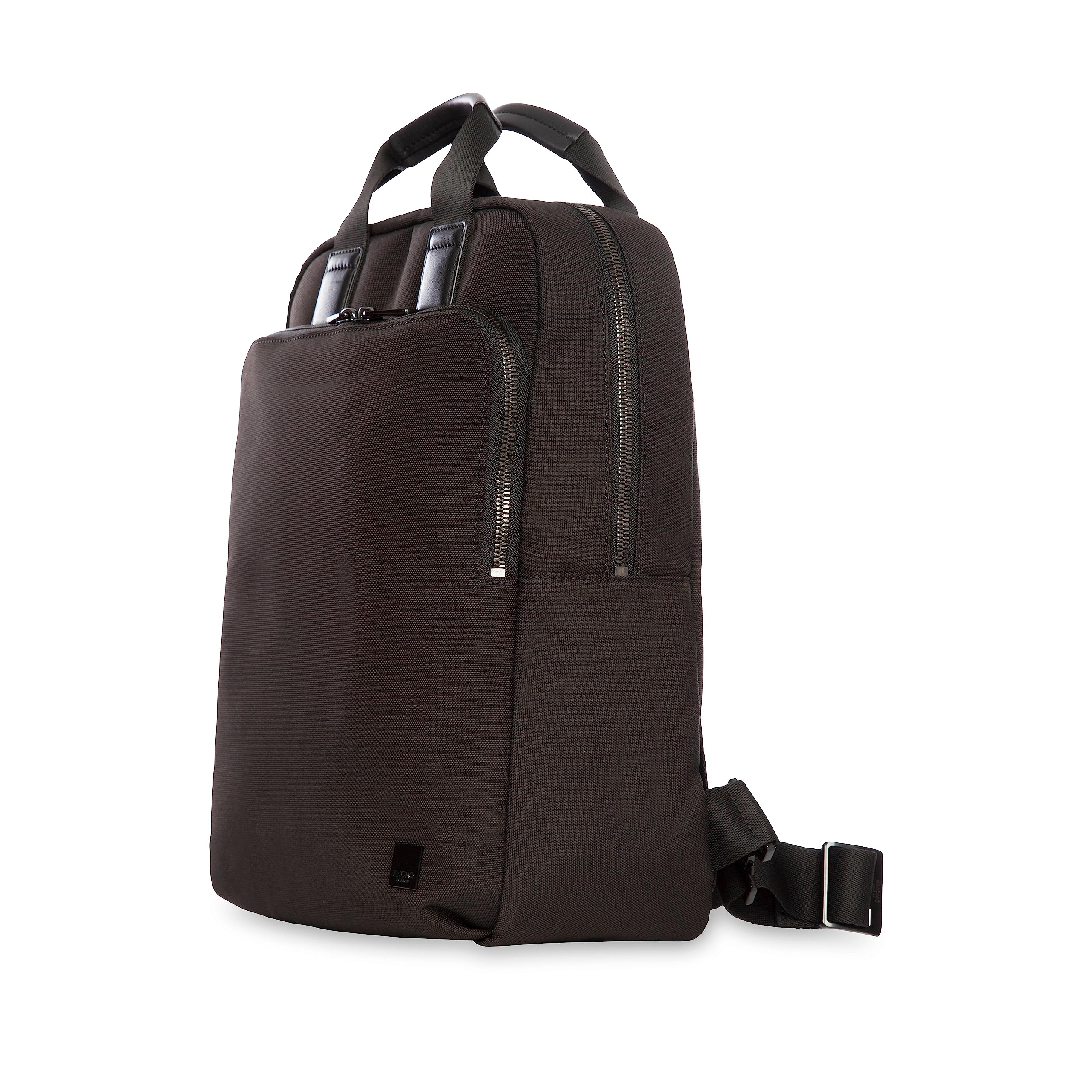 KNOMO James 16 Inch Waterproof Laptop Backpack for Men - Slim Business Briefcase & Travel Rucksack - Durable Casual Daypack for Work, Commuting & Air Travel - Black